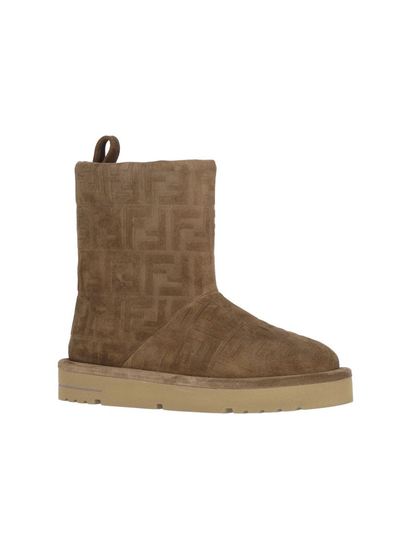 "Apres Chic" Ankle Boots – Brown/Blue