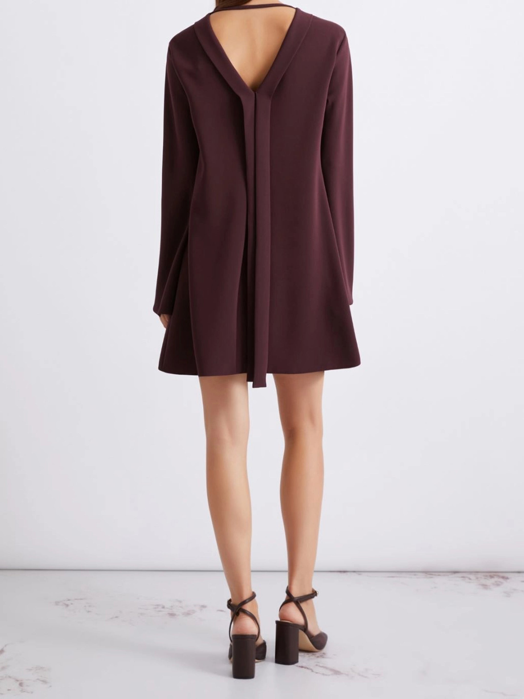 Burgundy Avocado A-Line Mini Dress