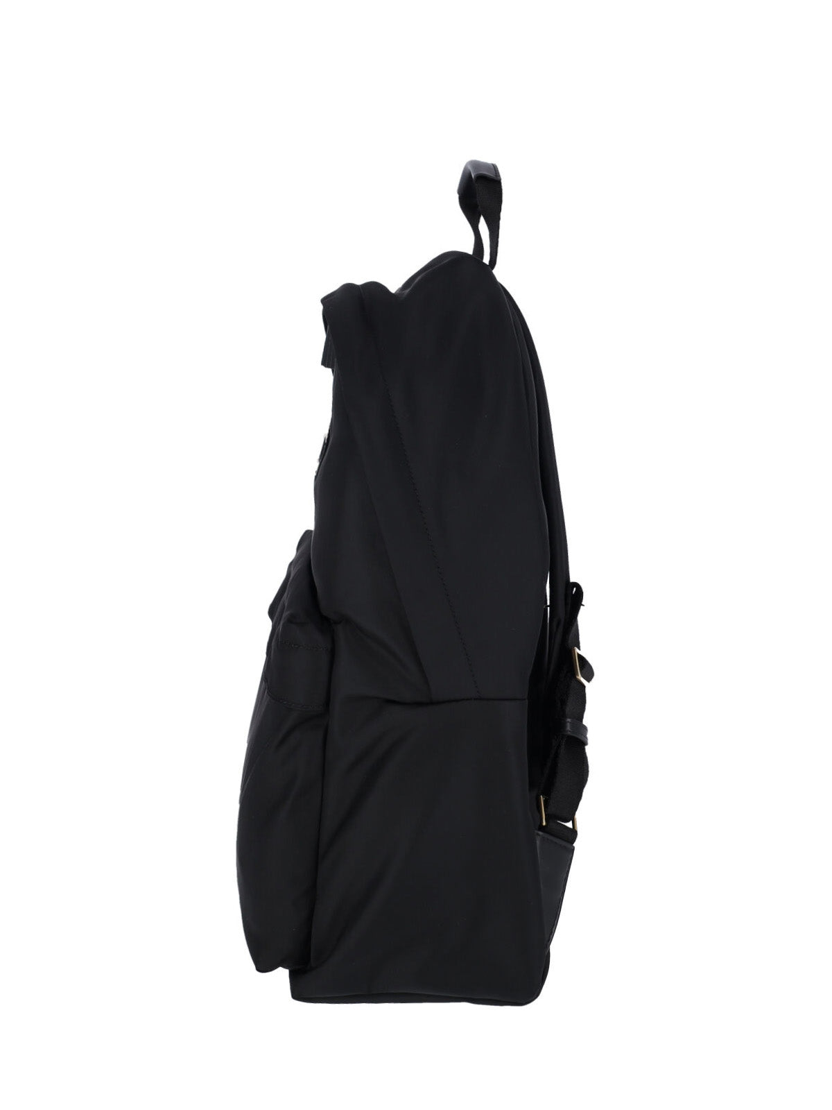 Nylon Backpack with Leather Accents
