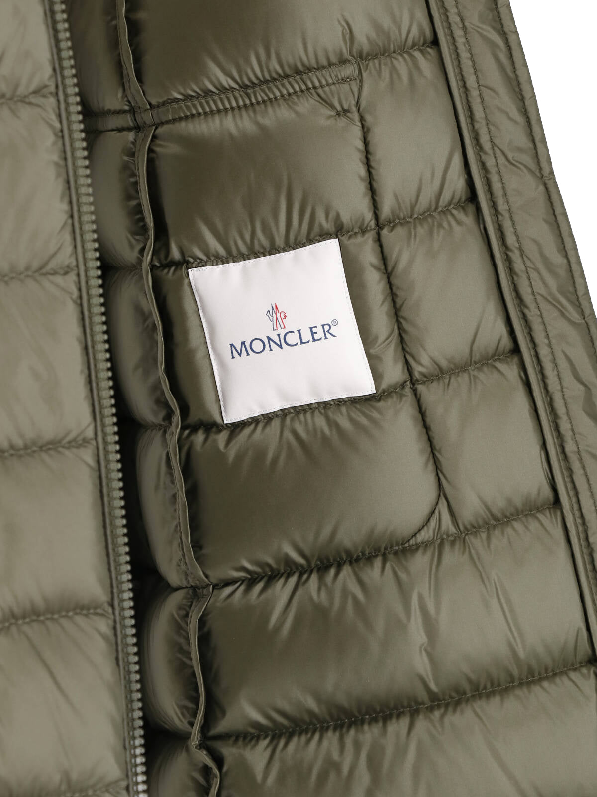 Green Genet High-Collar Padded Quilted Jacket