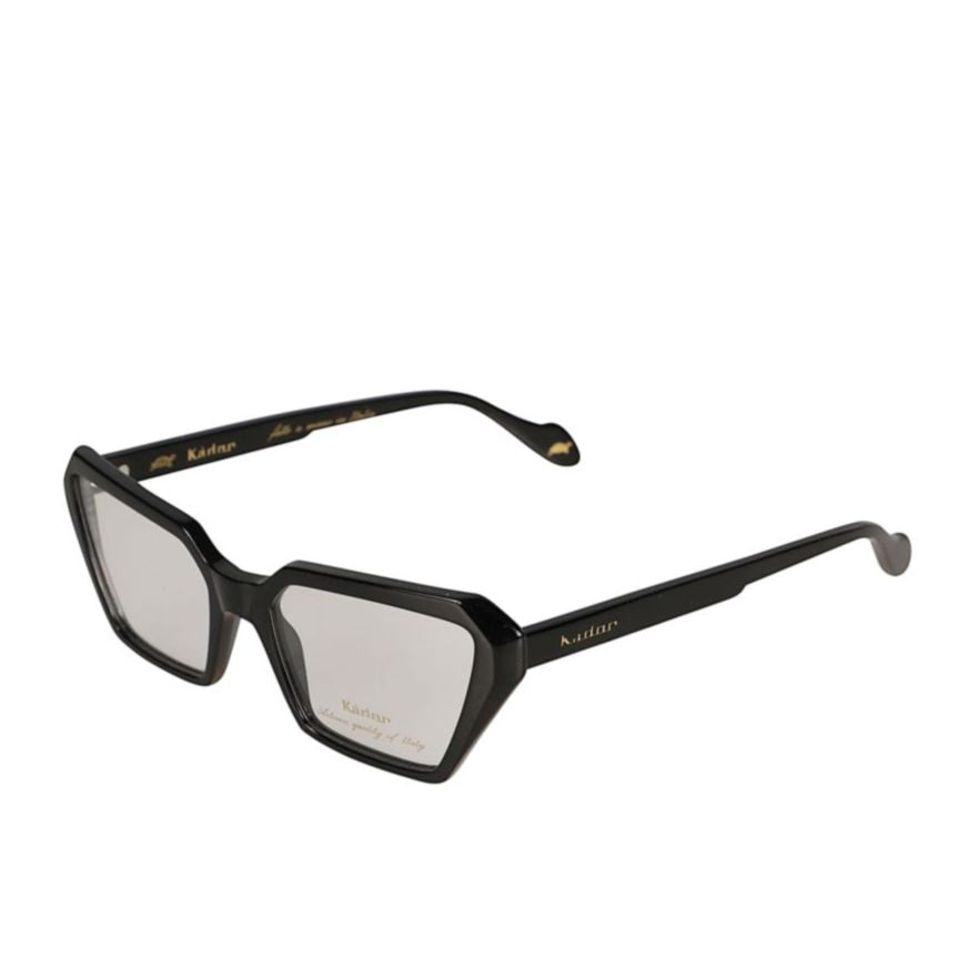 Kamila Light Geometric Frame Sunglasses with Glossy Black Finish