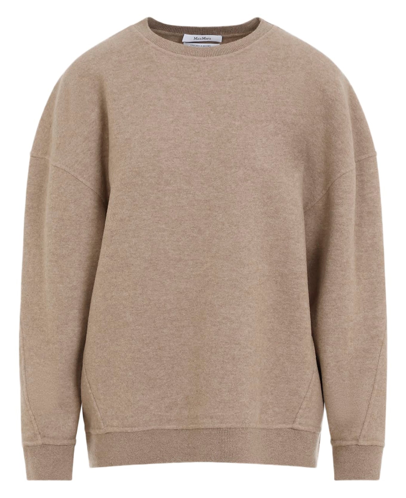 Long-Sleeved Crew Neck Sweater in Wool Blend