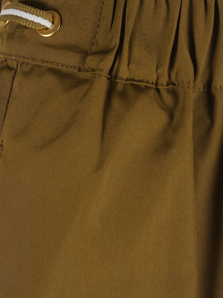 Brown Cotton Shorts With Relaxed Fit