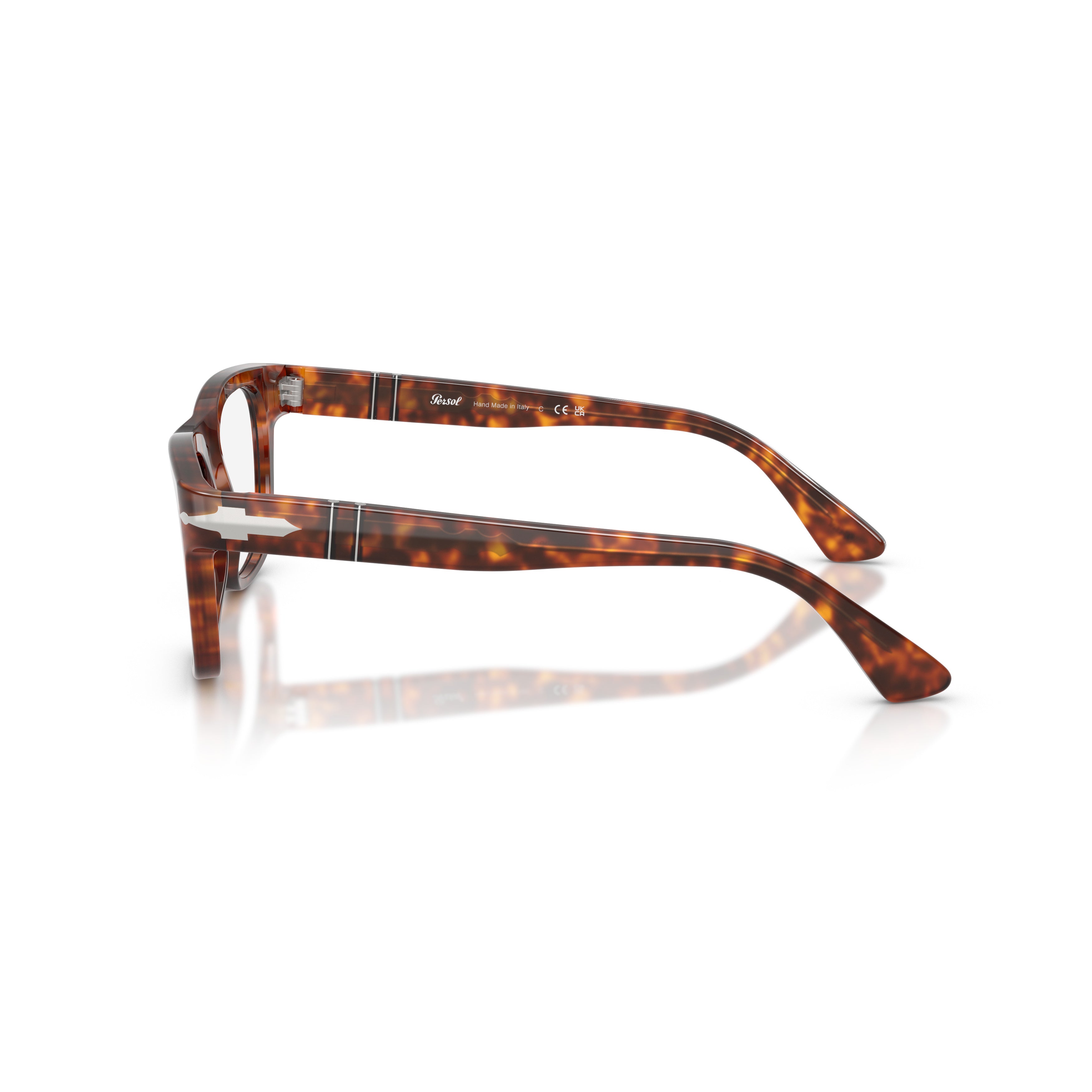 0po3389v Oversized Tortoiseshell Sunglasses with Silver Arrow Detail