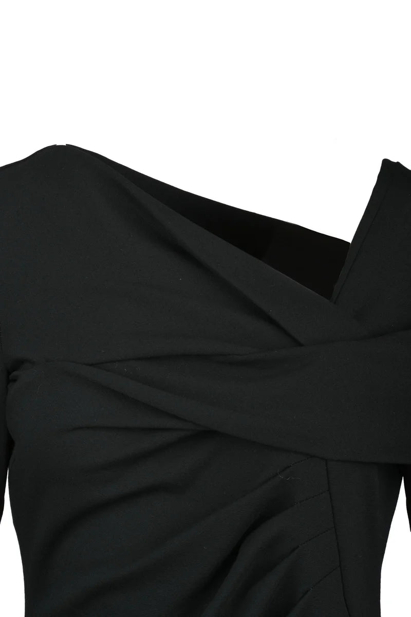 Shaped Jersey Dress - Black