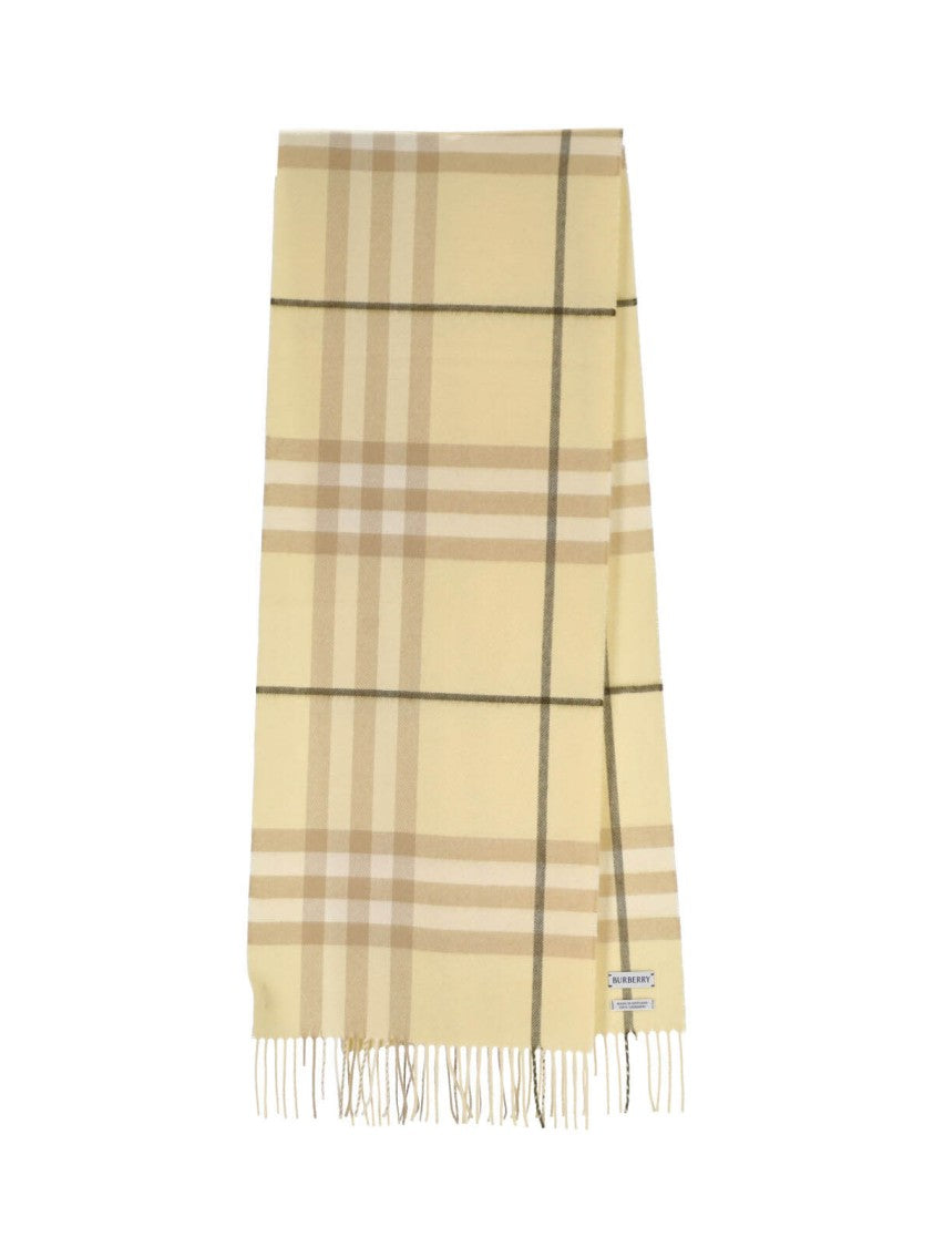 Rectangular Cashmere Scarf With Iconic Logo Intarsia