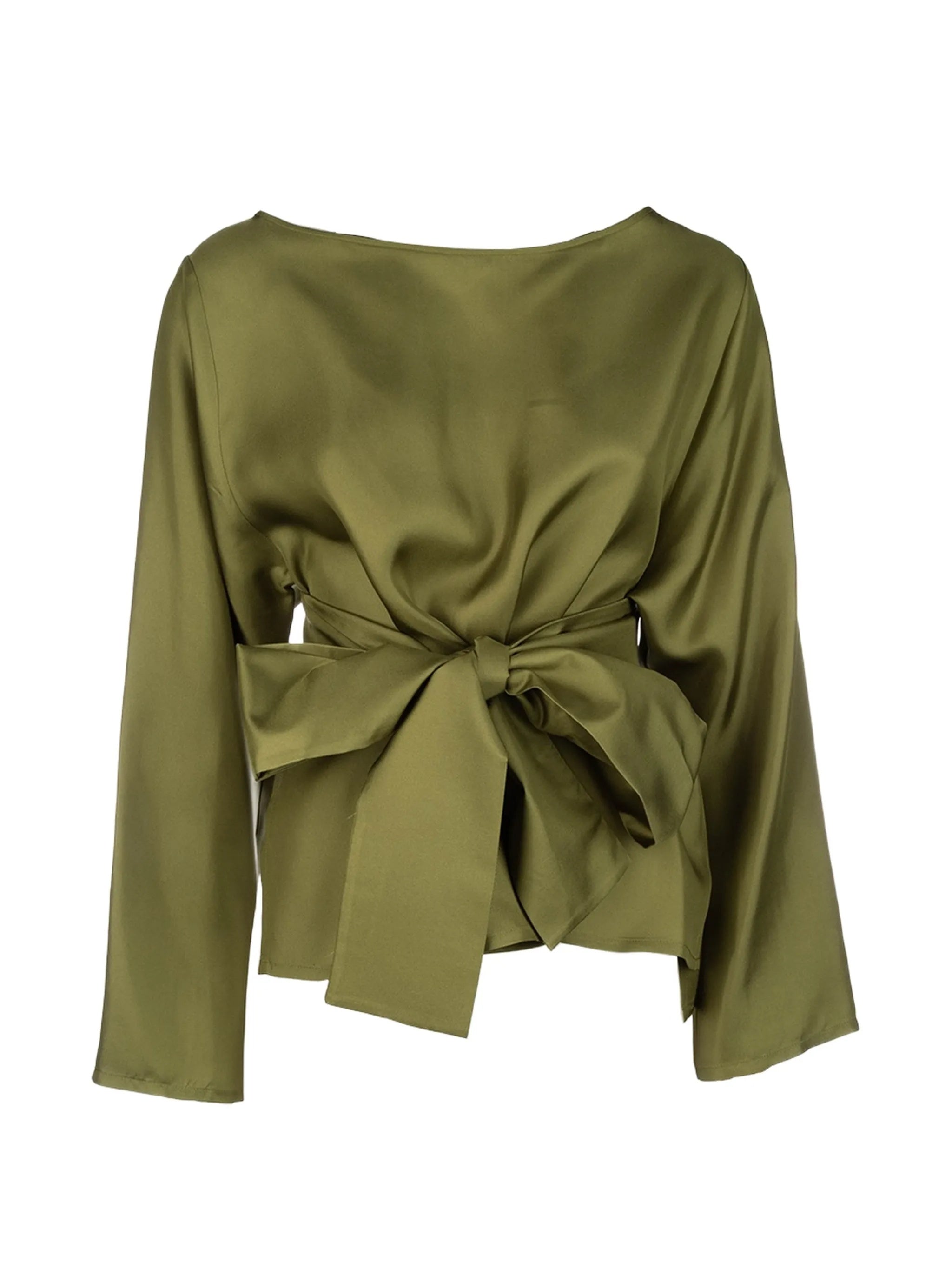 Green Silk Blouse
