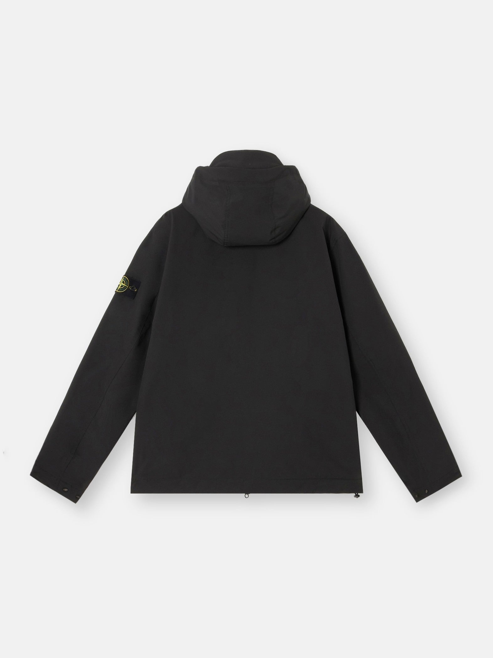 Black Outerwear Jacket With Hood