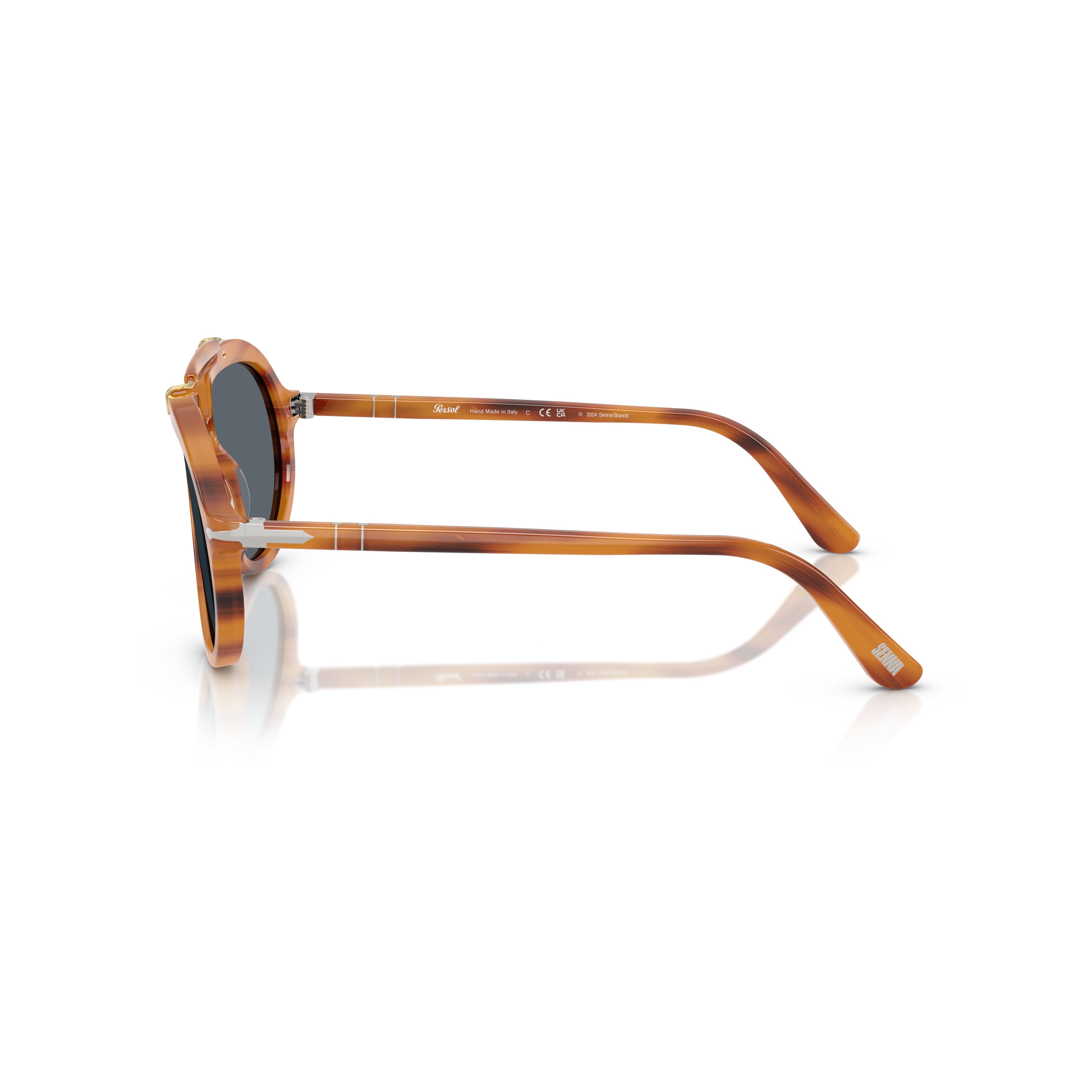 0po0202s Tortoiseshell Aviator Sunglasses with Distinctive Double Bridge