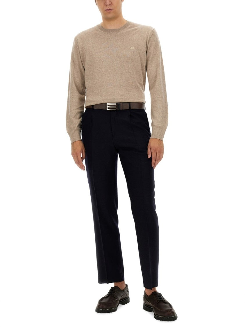 Crew Neck Wool Jersey