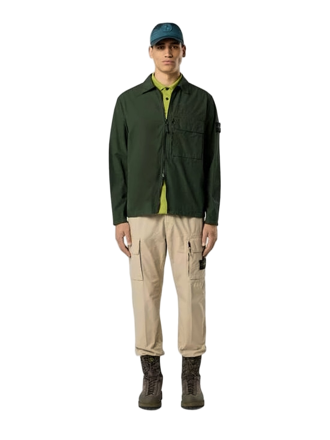 Minimalist Zippered Green Jacket