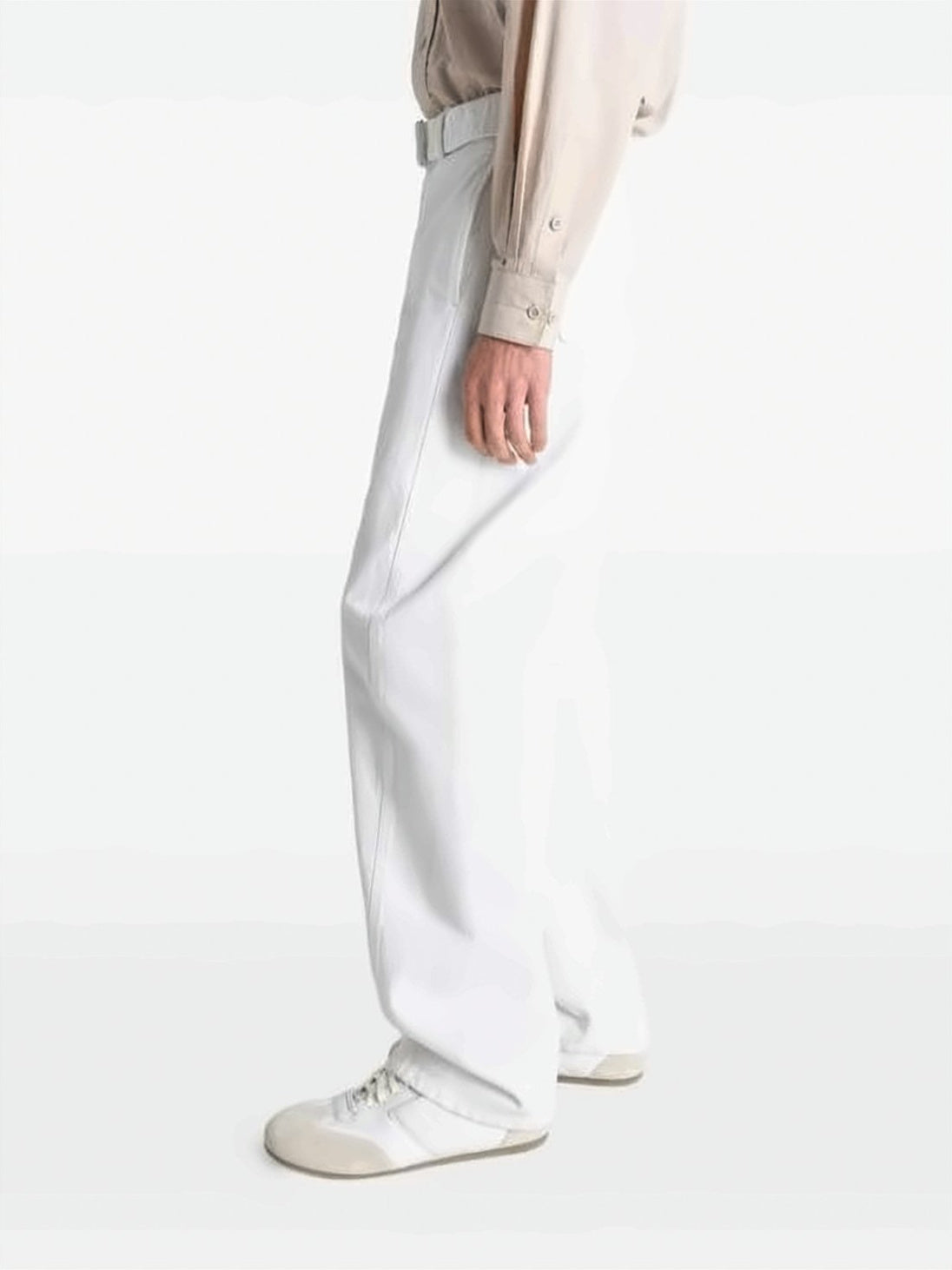 Wide-Leg Pants with Twisted Belt Detail