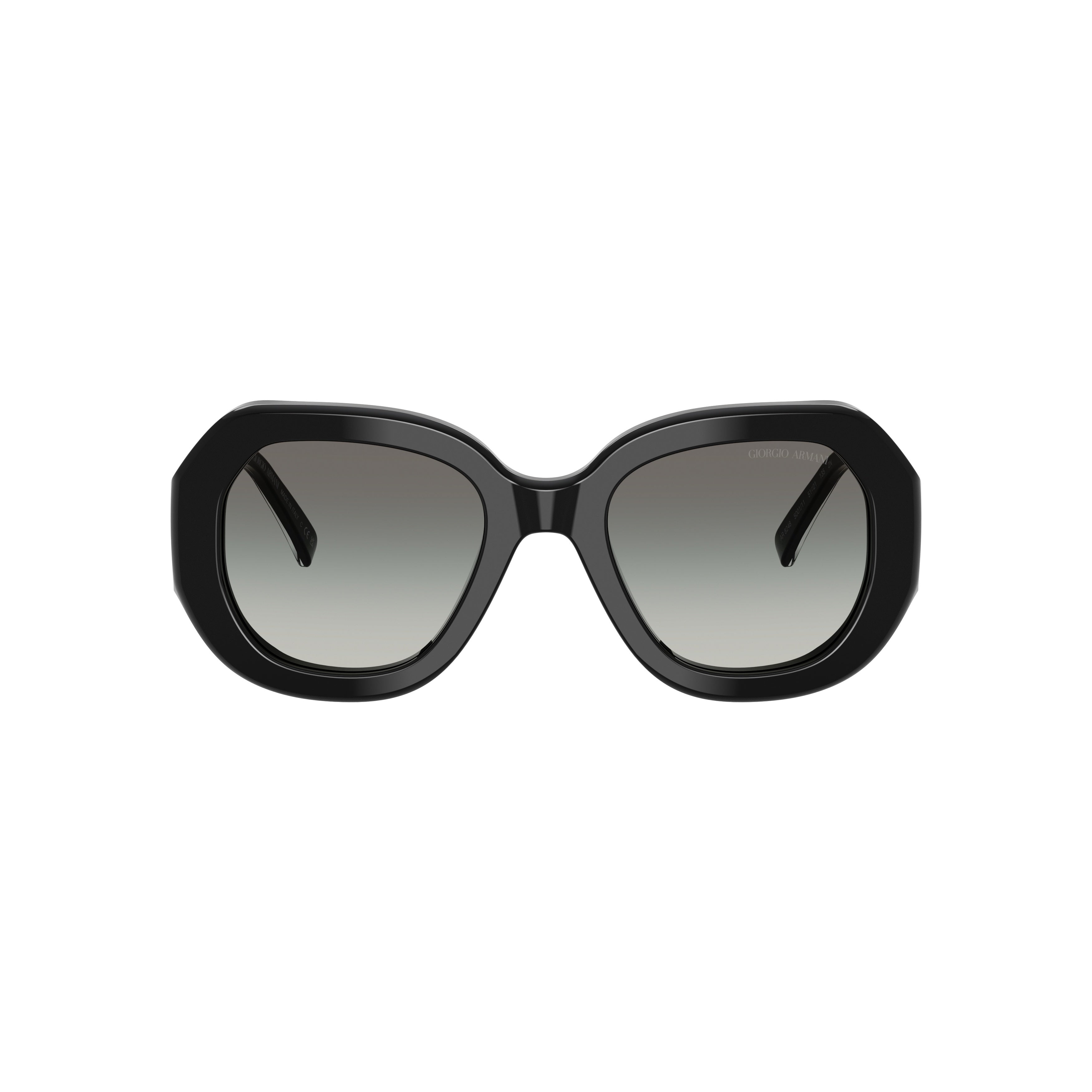 0ar8248 Oversized Geometric Black Sunglasses with Gold Accents