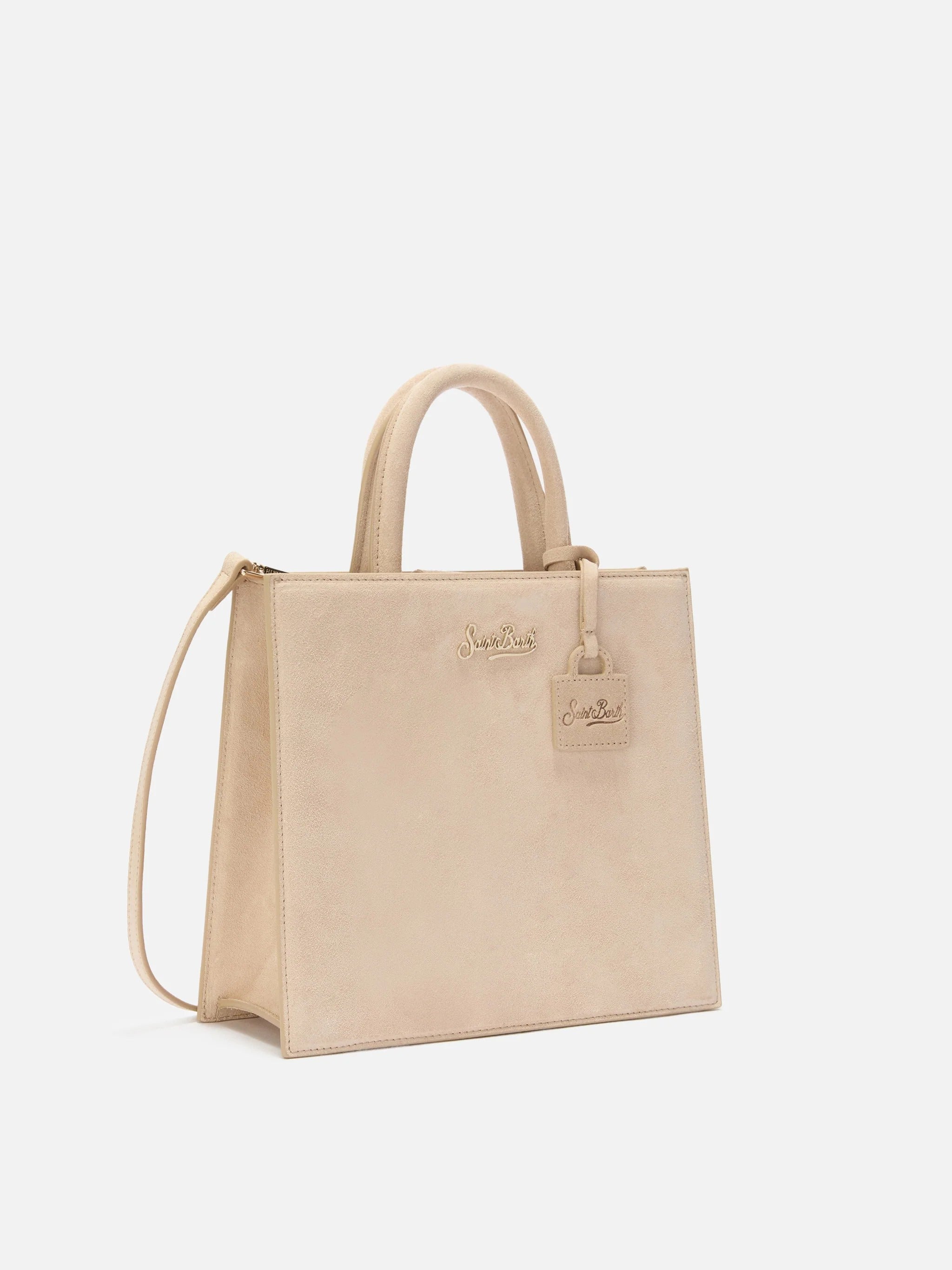 Midi Structured Bag ze gładkiej skóry krowiej