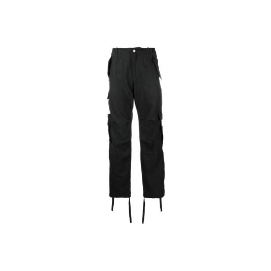 Cargo-Style Straight-Leg Pants with Adjustable Hem and Utility Pockets
