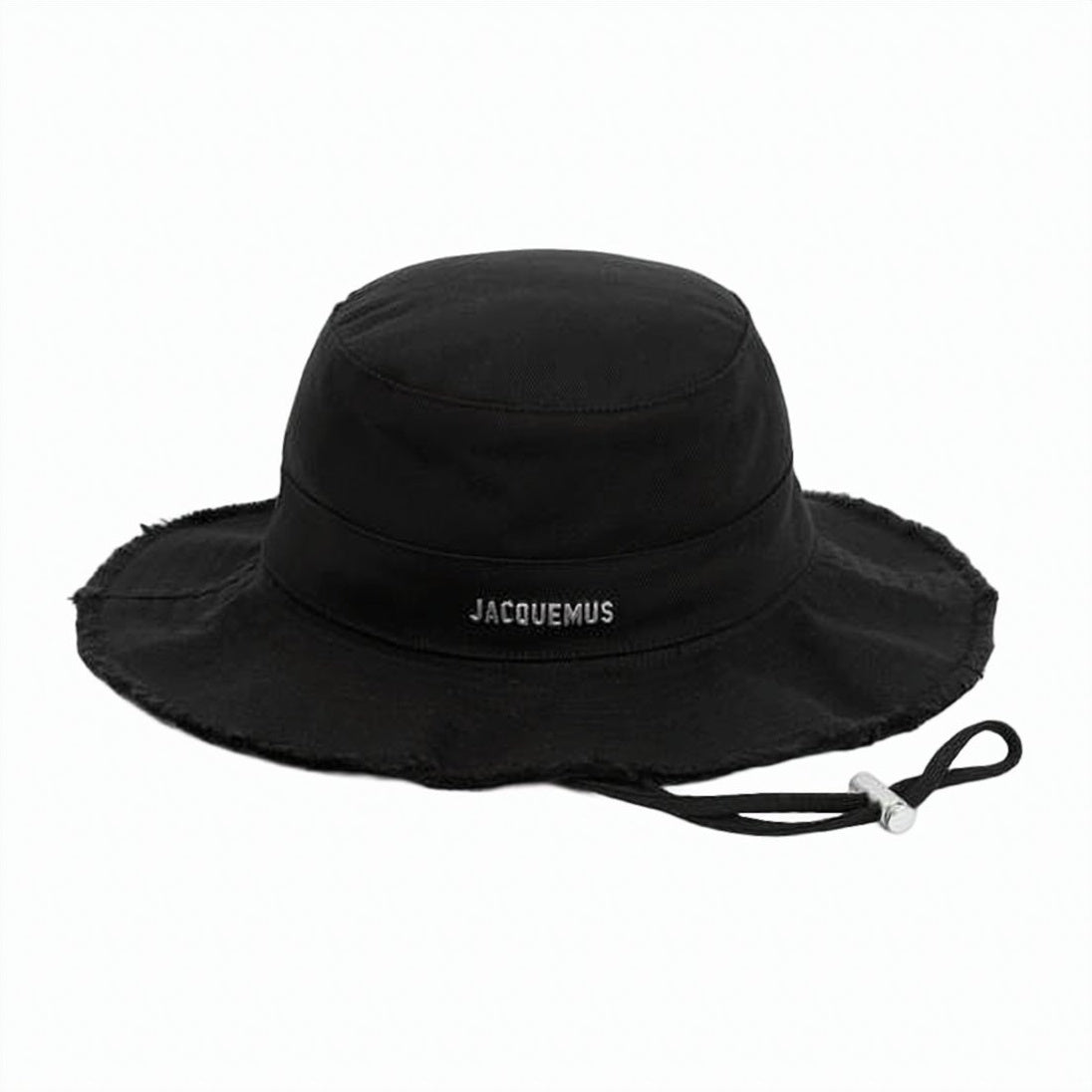 Cotton Bucket Hat with Frayed Brim