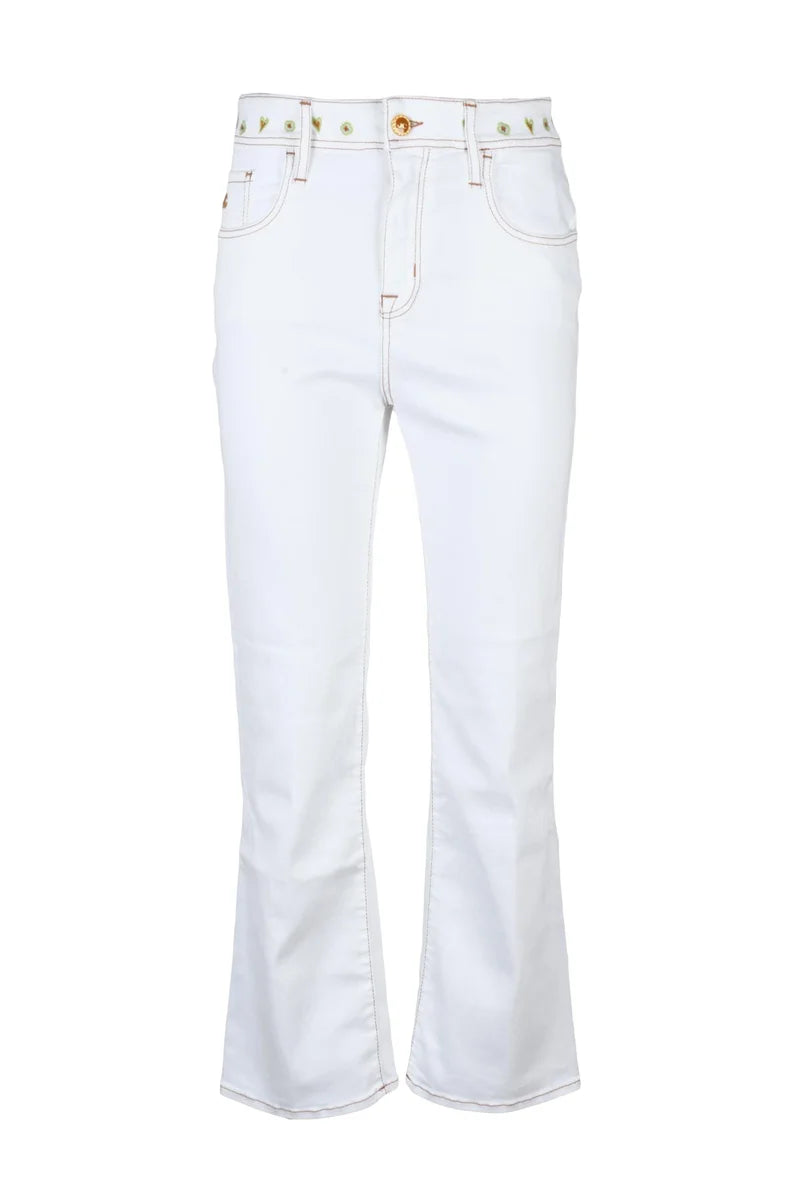 Lyocell Cotton Stretch Jeans - White