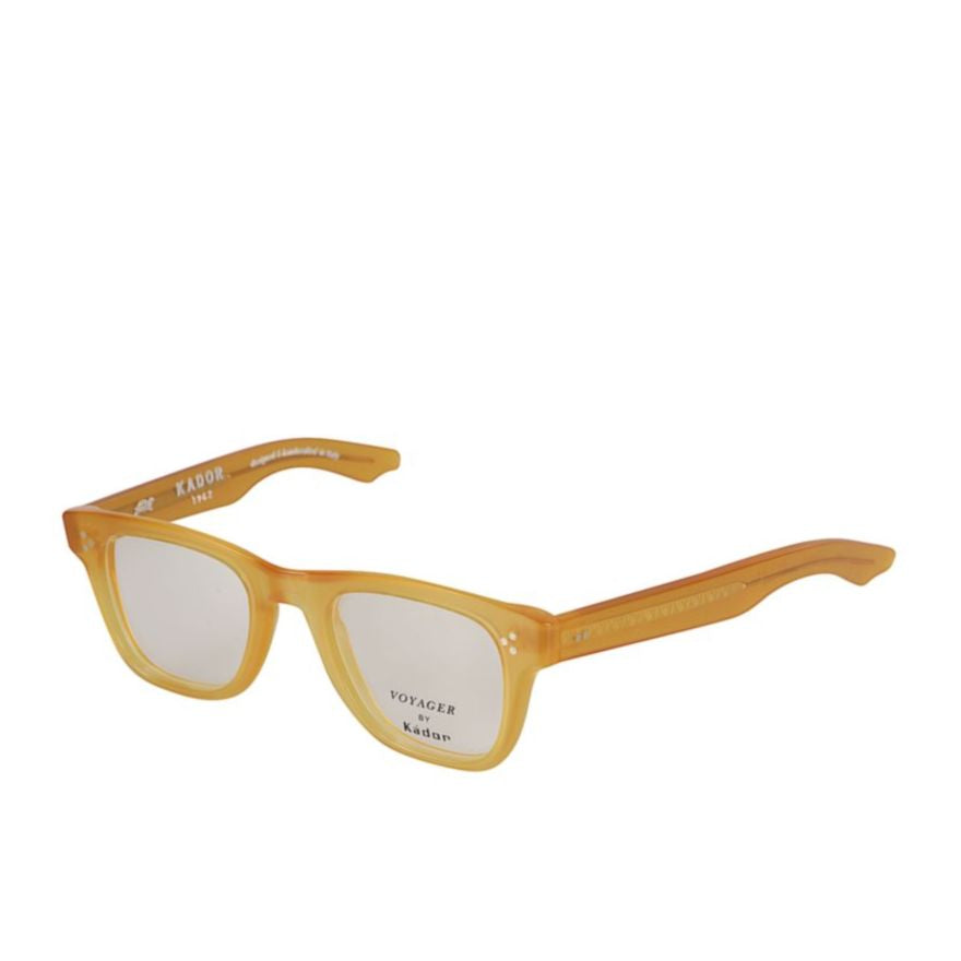 Voyager 23 Translucent Amber-Yellow Rectangular Frame Sunglasses