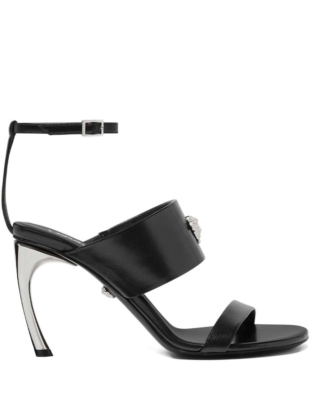 Black Calf Leather Sandals