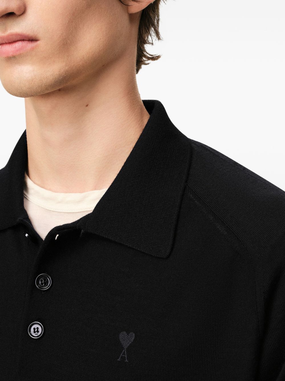 Short-Sleeve Polo Shirt with Chest Embroidery
