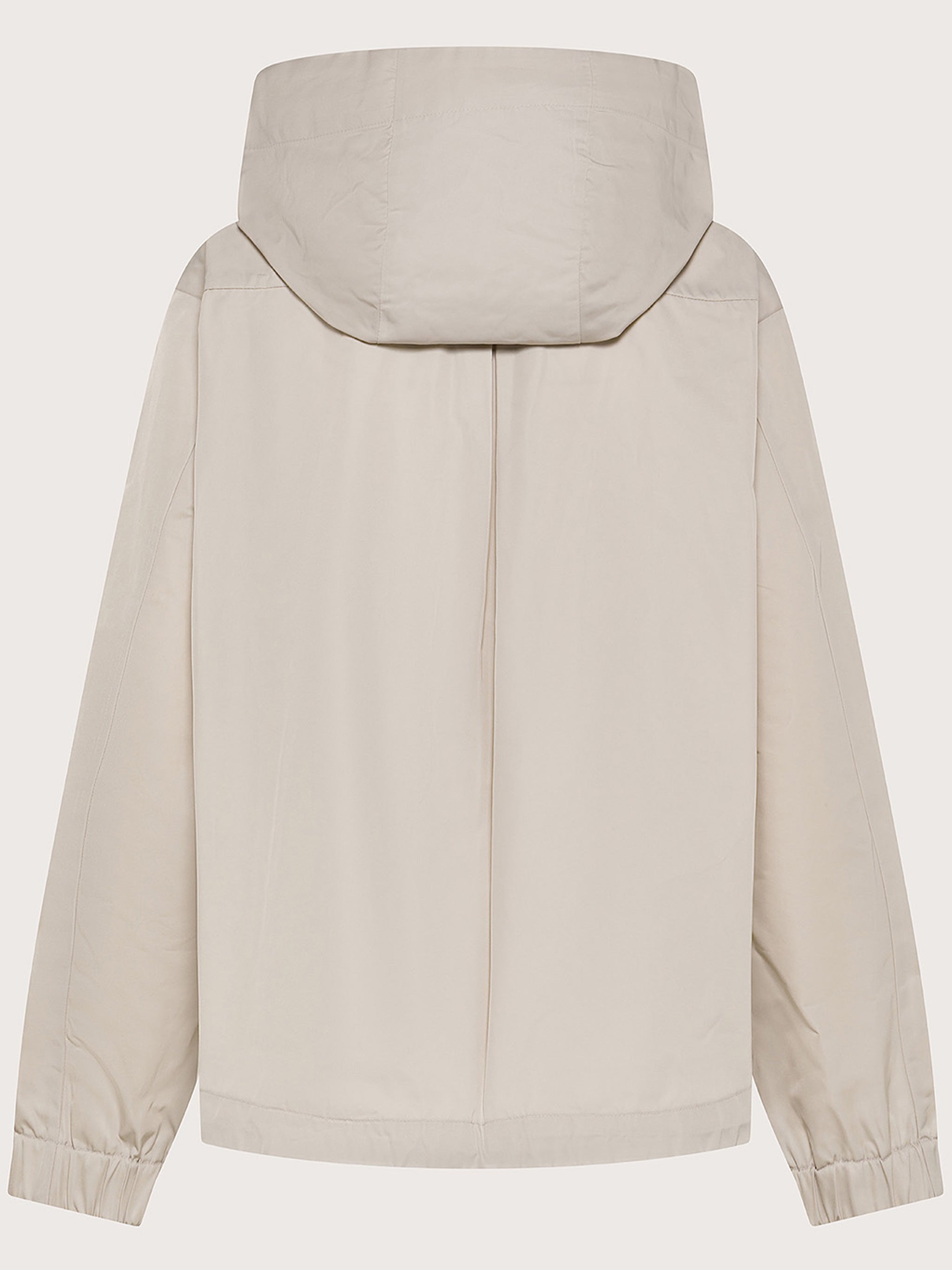 Light Beige Giubbino Hooded Casual Jacket