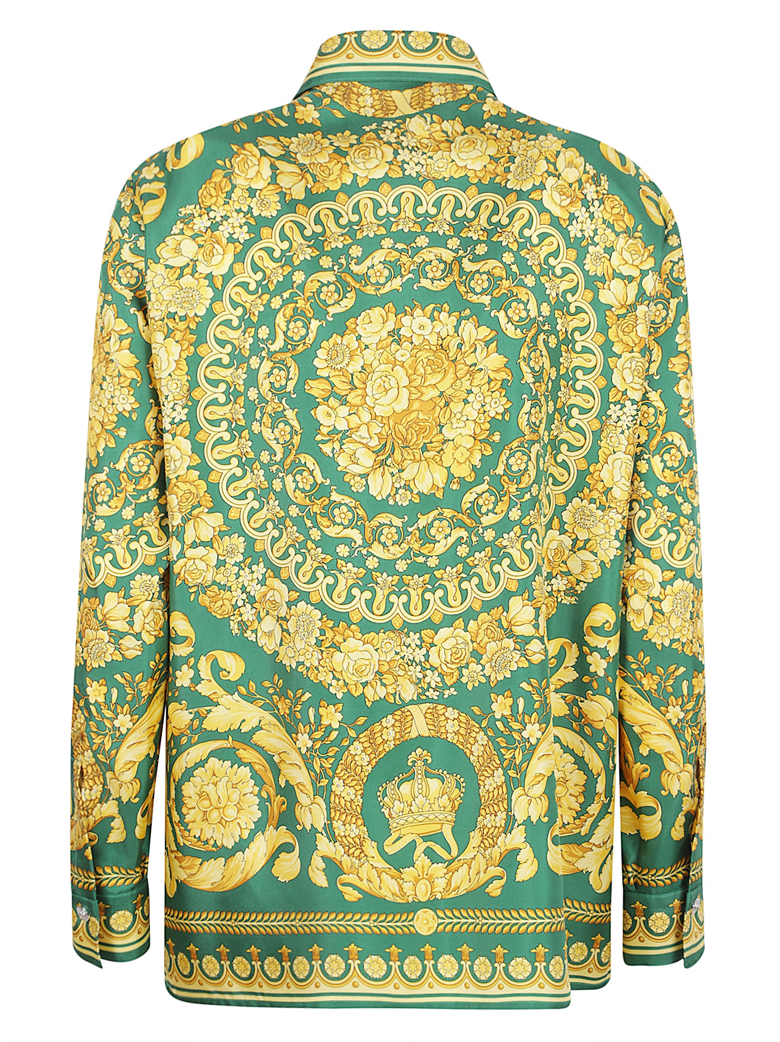 Intricate Baroque Print Silk Shirt
