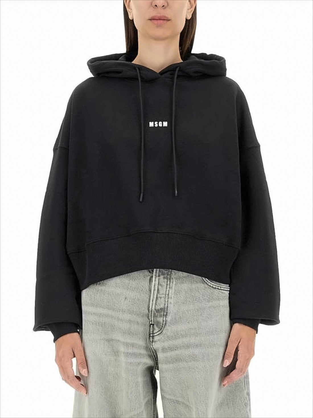 Cropped Black Hoodie