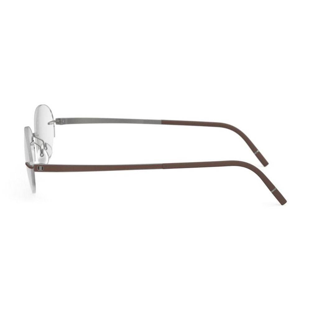 5529/Ga Rimless Oval Eyeglasses With Titanium Temples