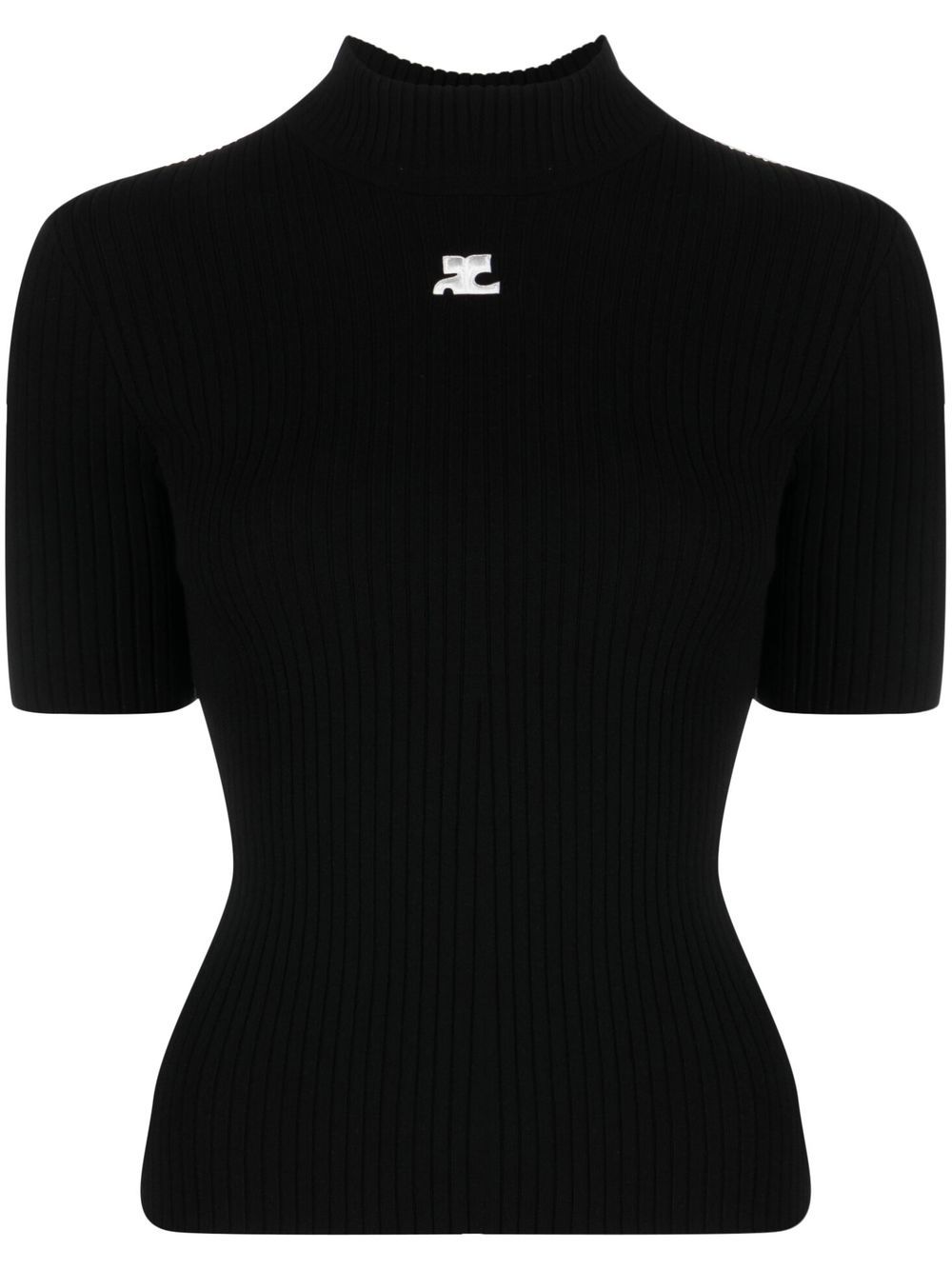 Logo-Print Knitted Top