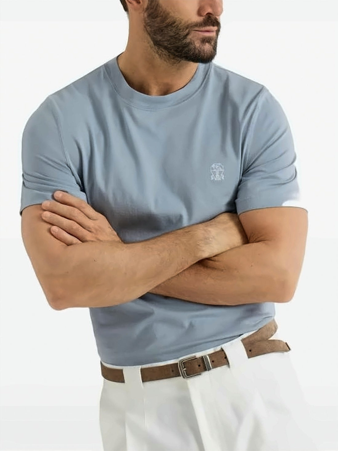 Cotton Jersey Crewneck T-Shirt