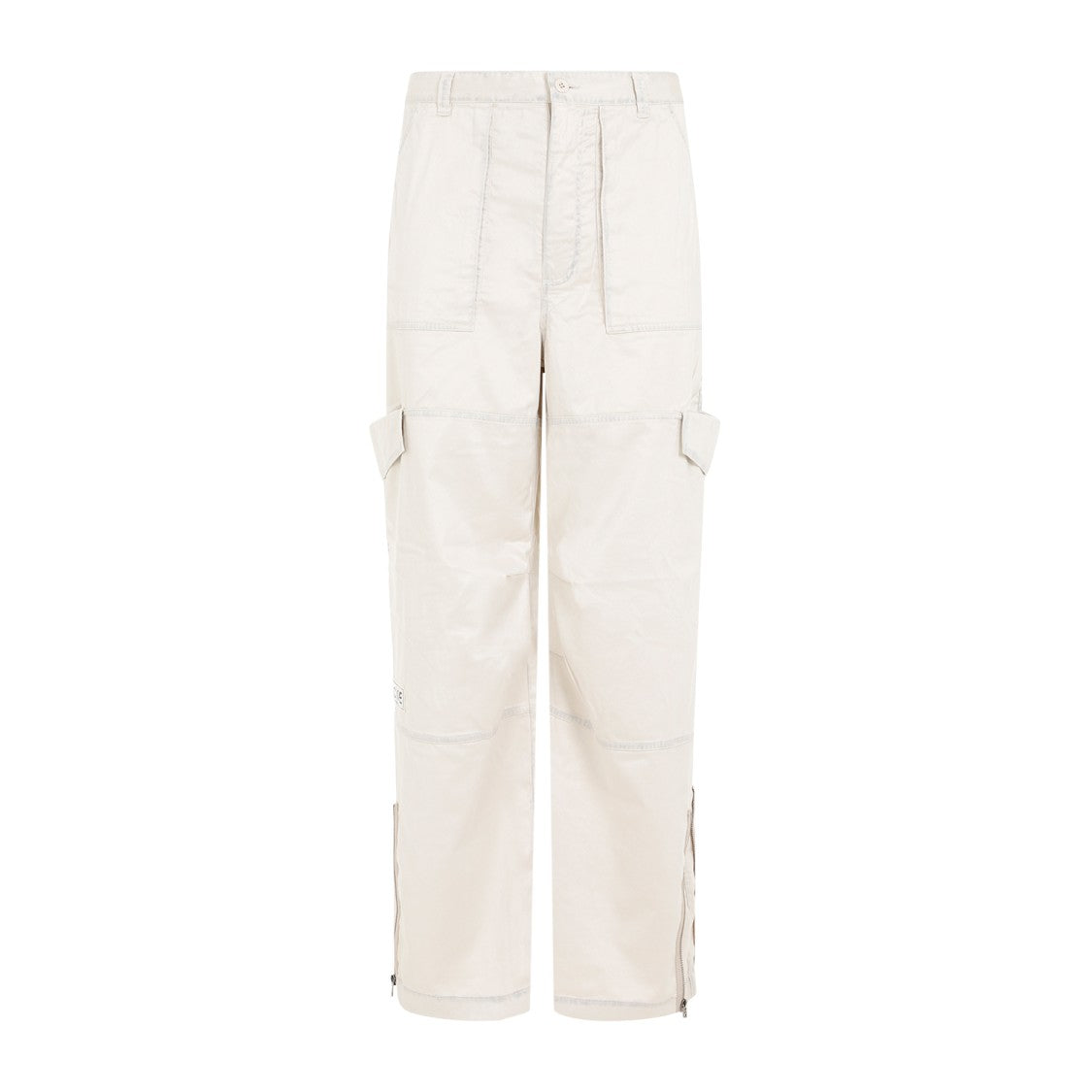 Beige Polyester Pants