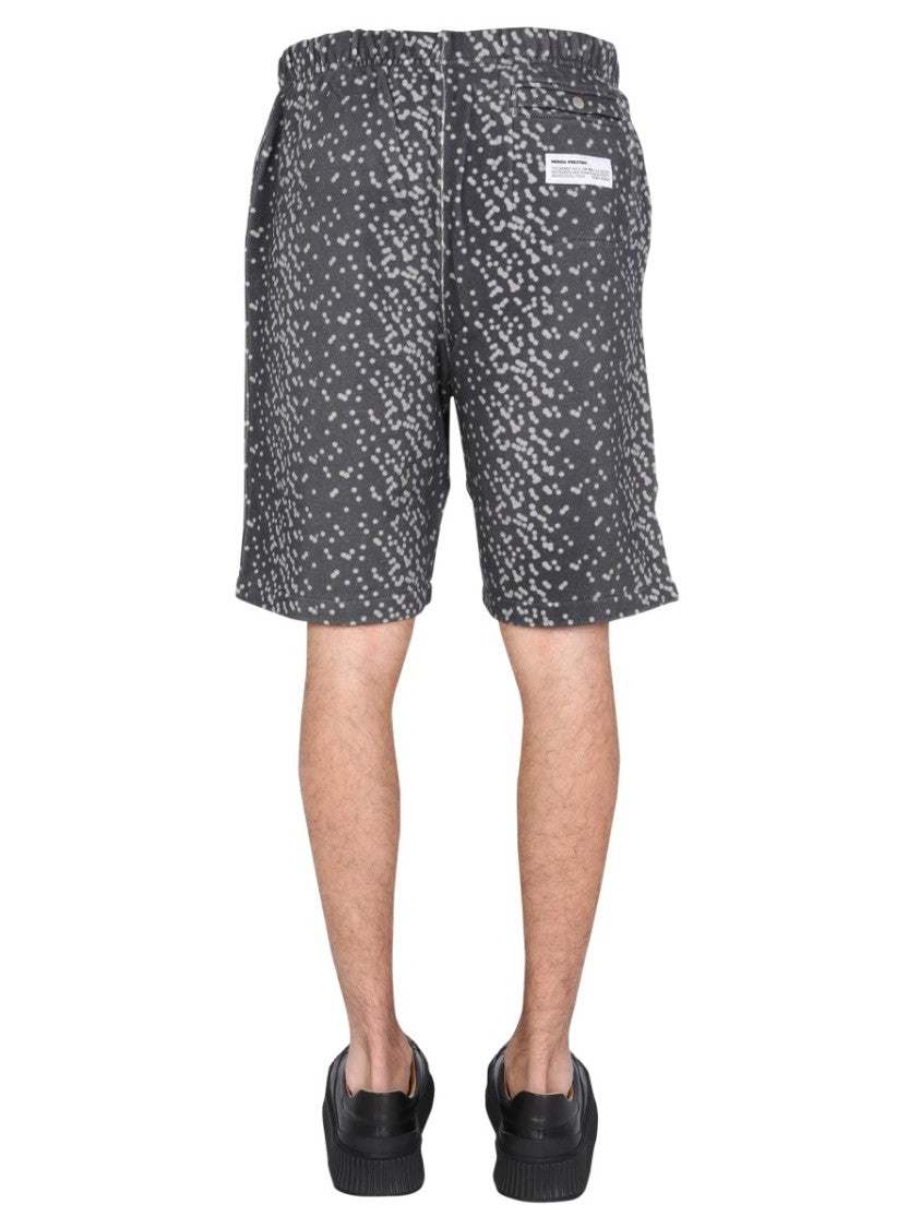 Bermuda Shorts With Front Logo Accents