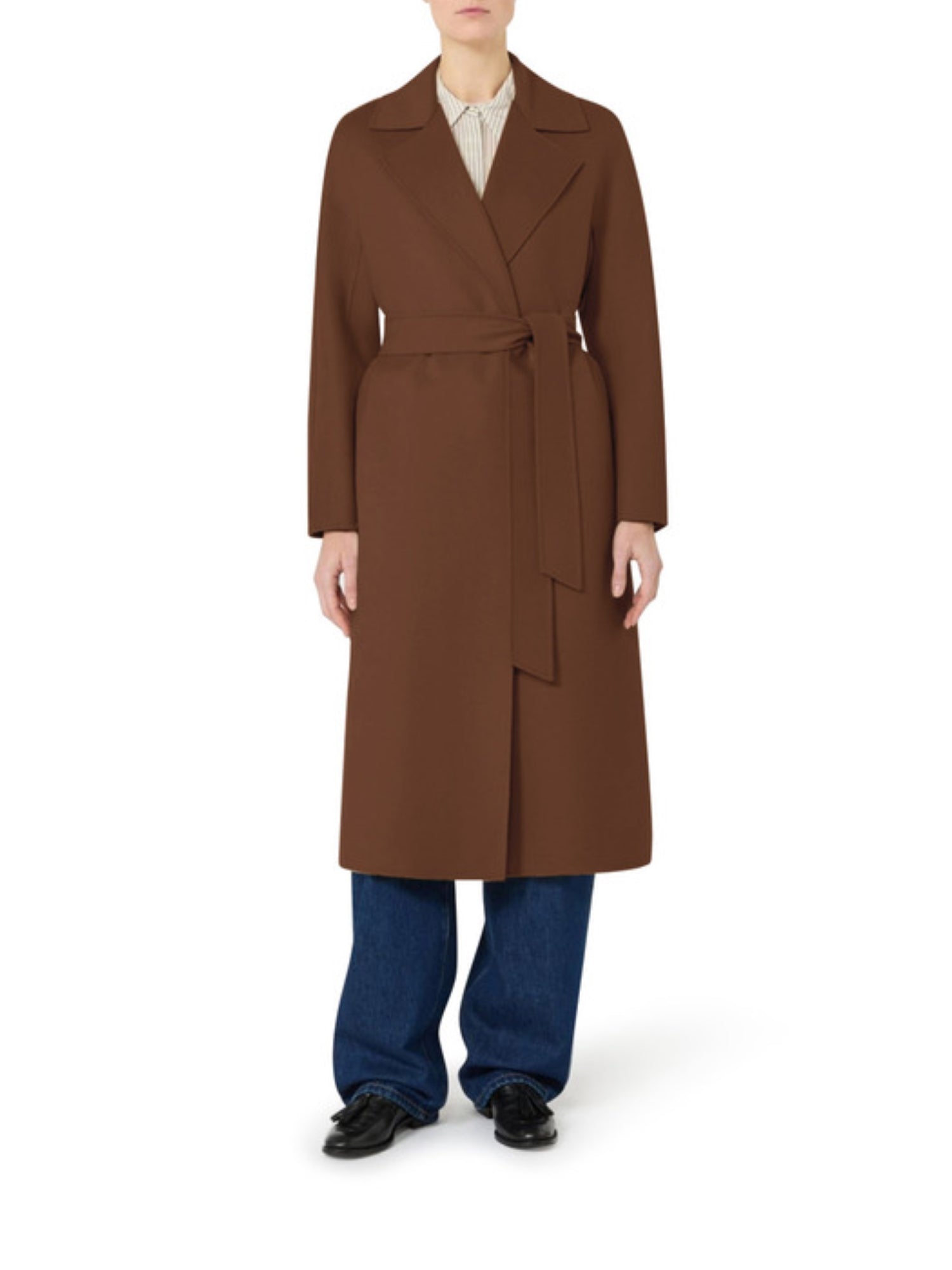 Wrap Coat with Self-Tie Belt