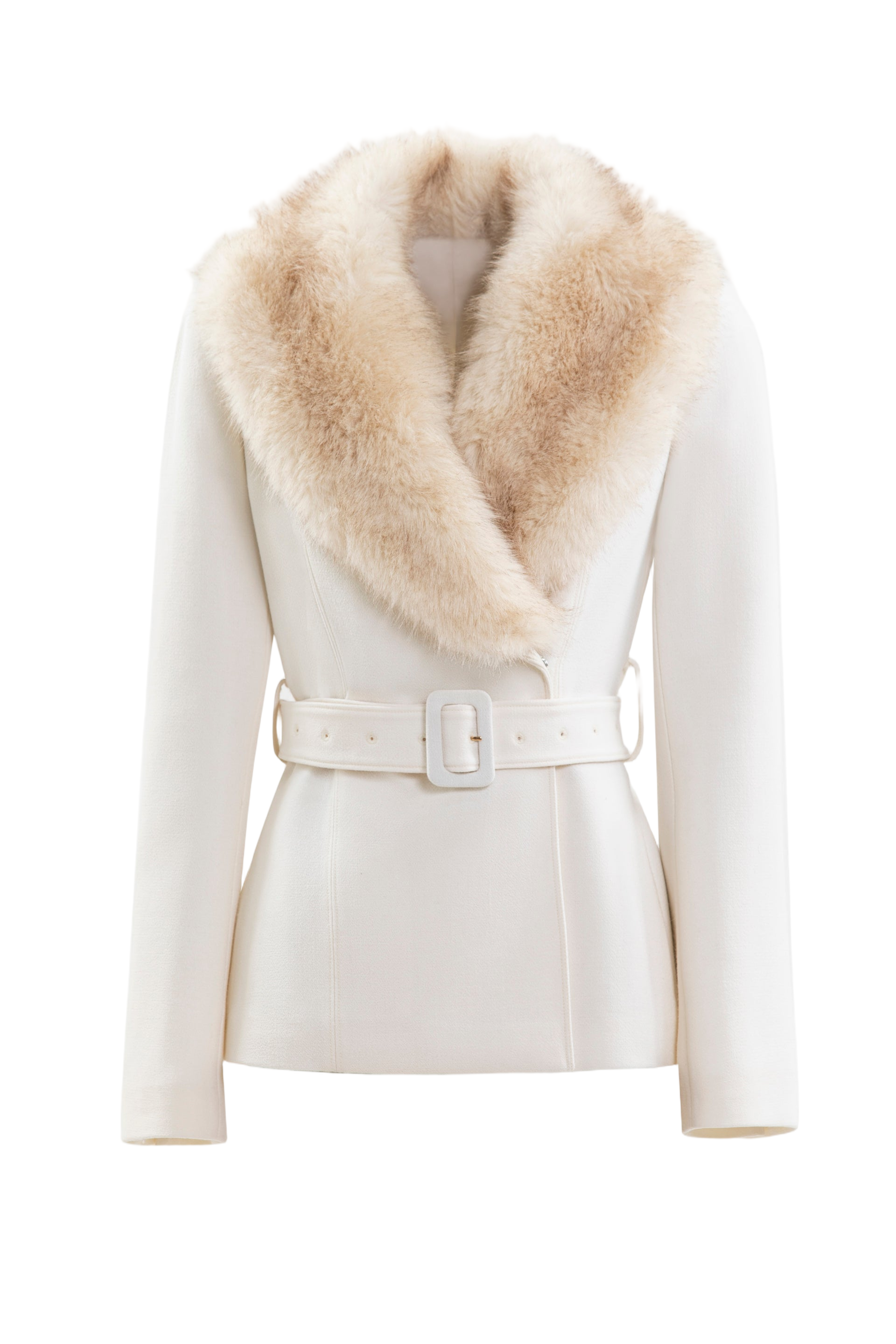 Fur-Lapel Tailored Jacket