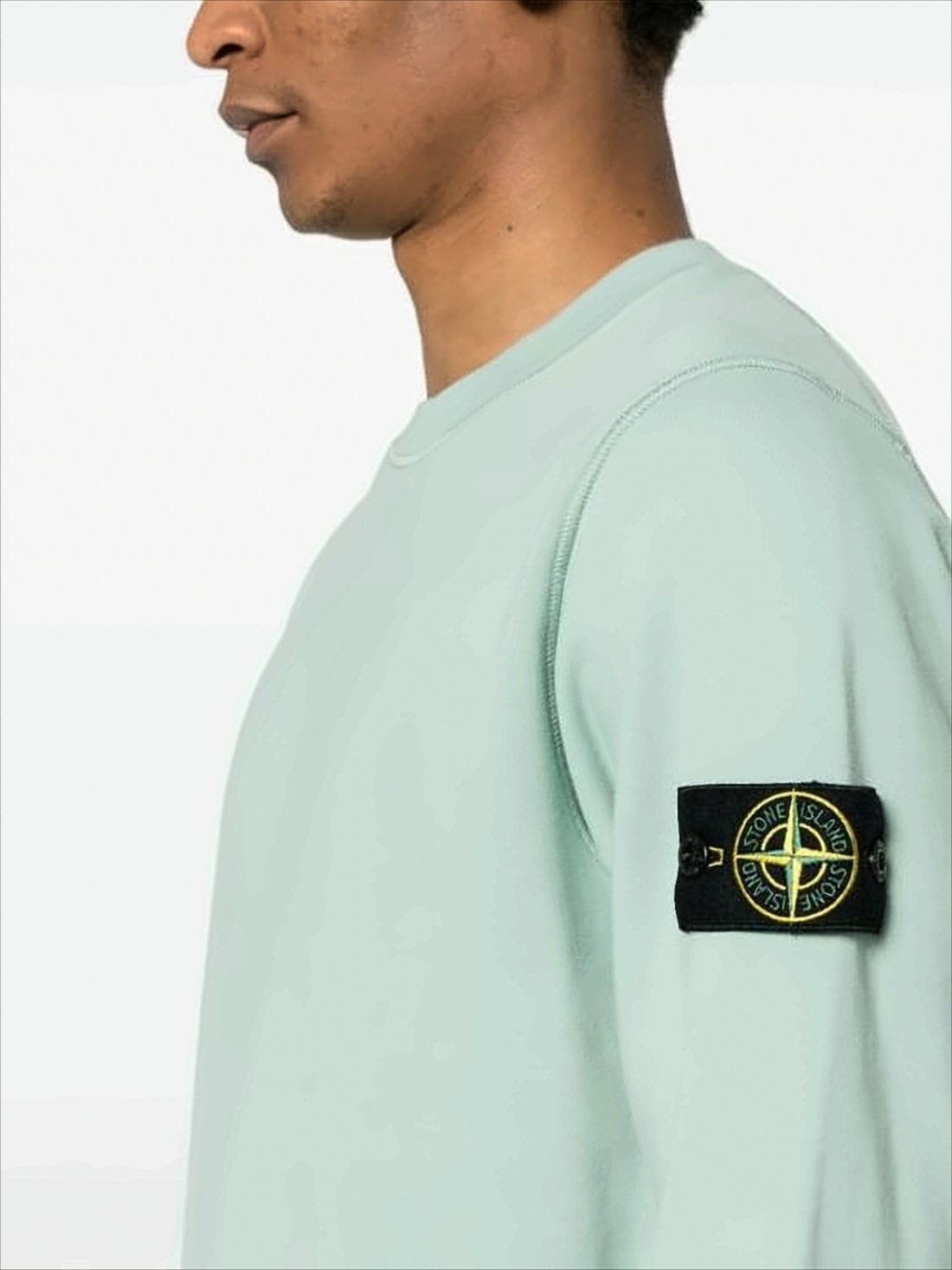 Crewneck Sweatshirt with Distinctive Compass Patch