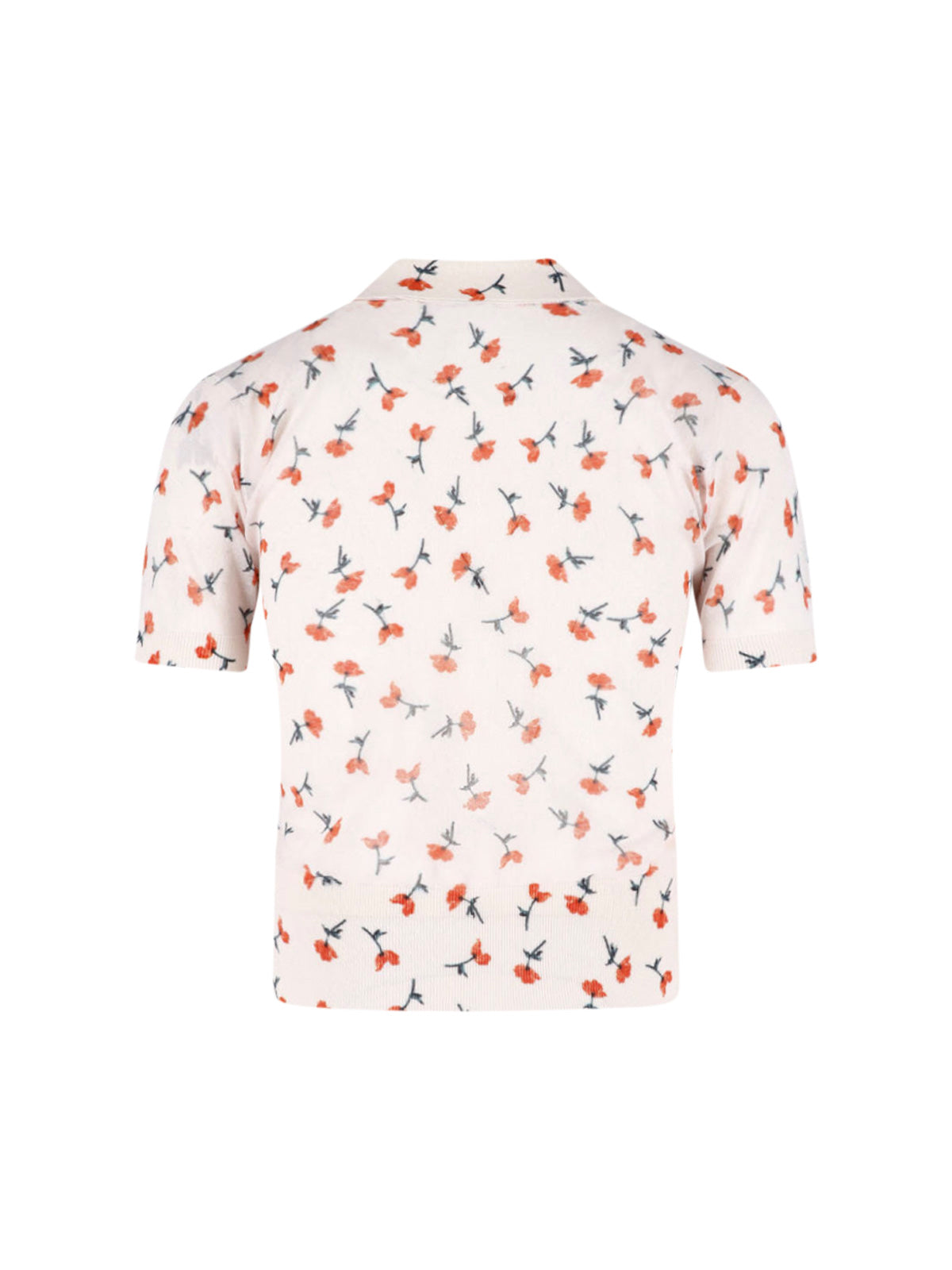 Light Pink Floral Print Short-Sleeve Top