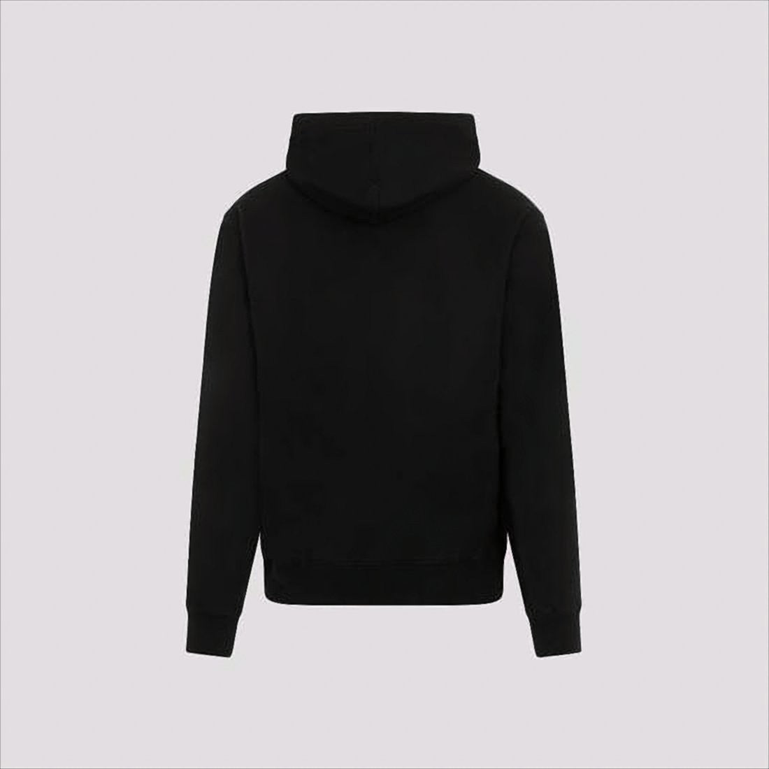 Minimalist Black Hoodie with Subtle Text Patch