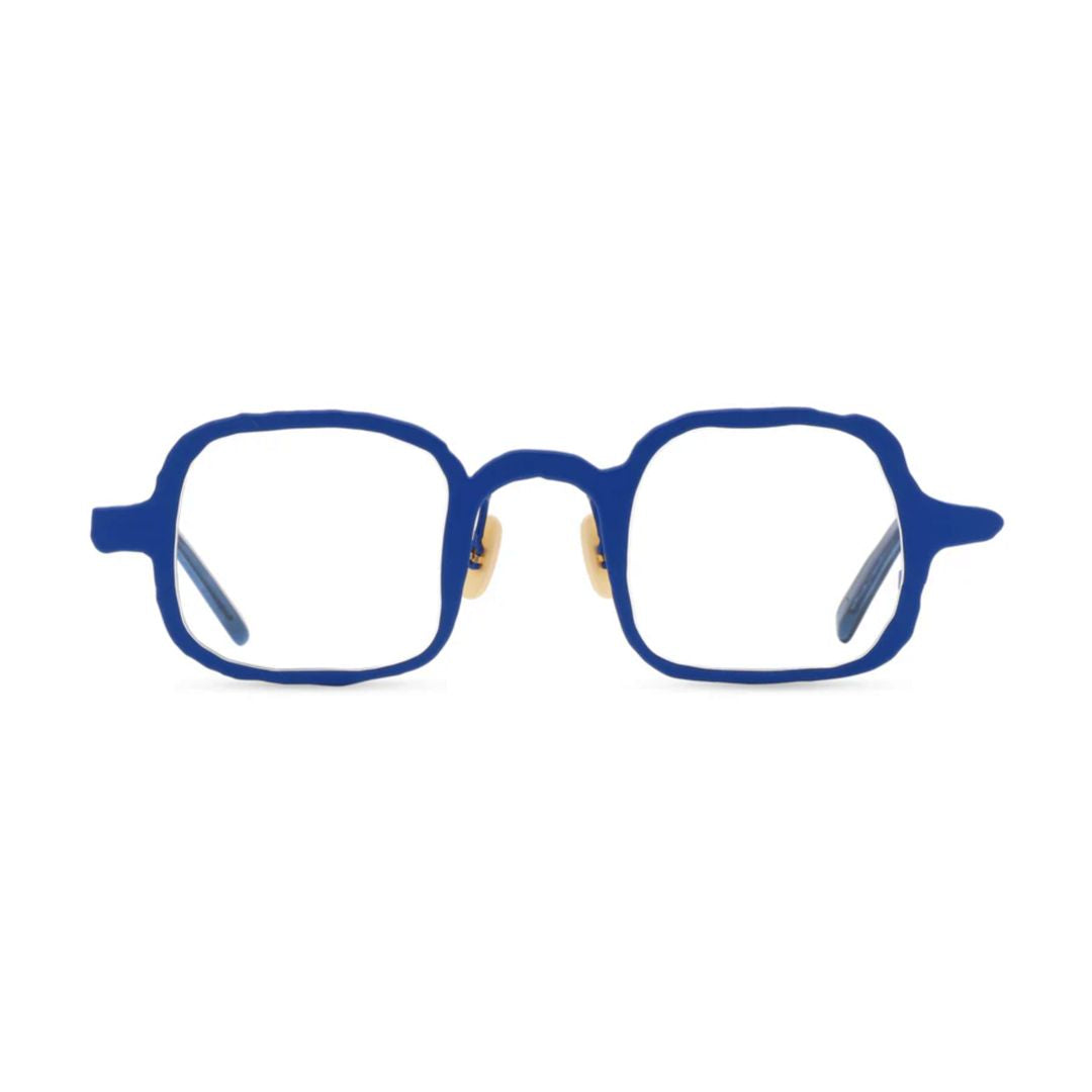 Mm-0086 Geometric Square Frame Eyeglasses in Blue