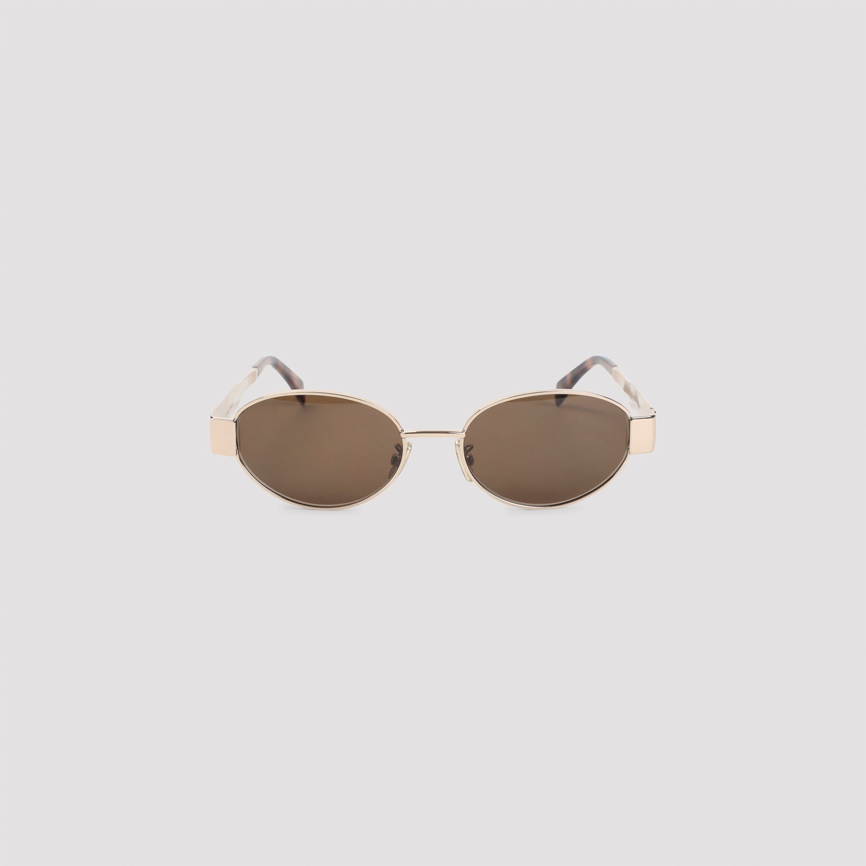 Oval Sunglasses With Golden Metal Frame