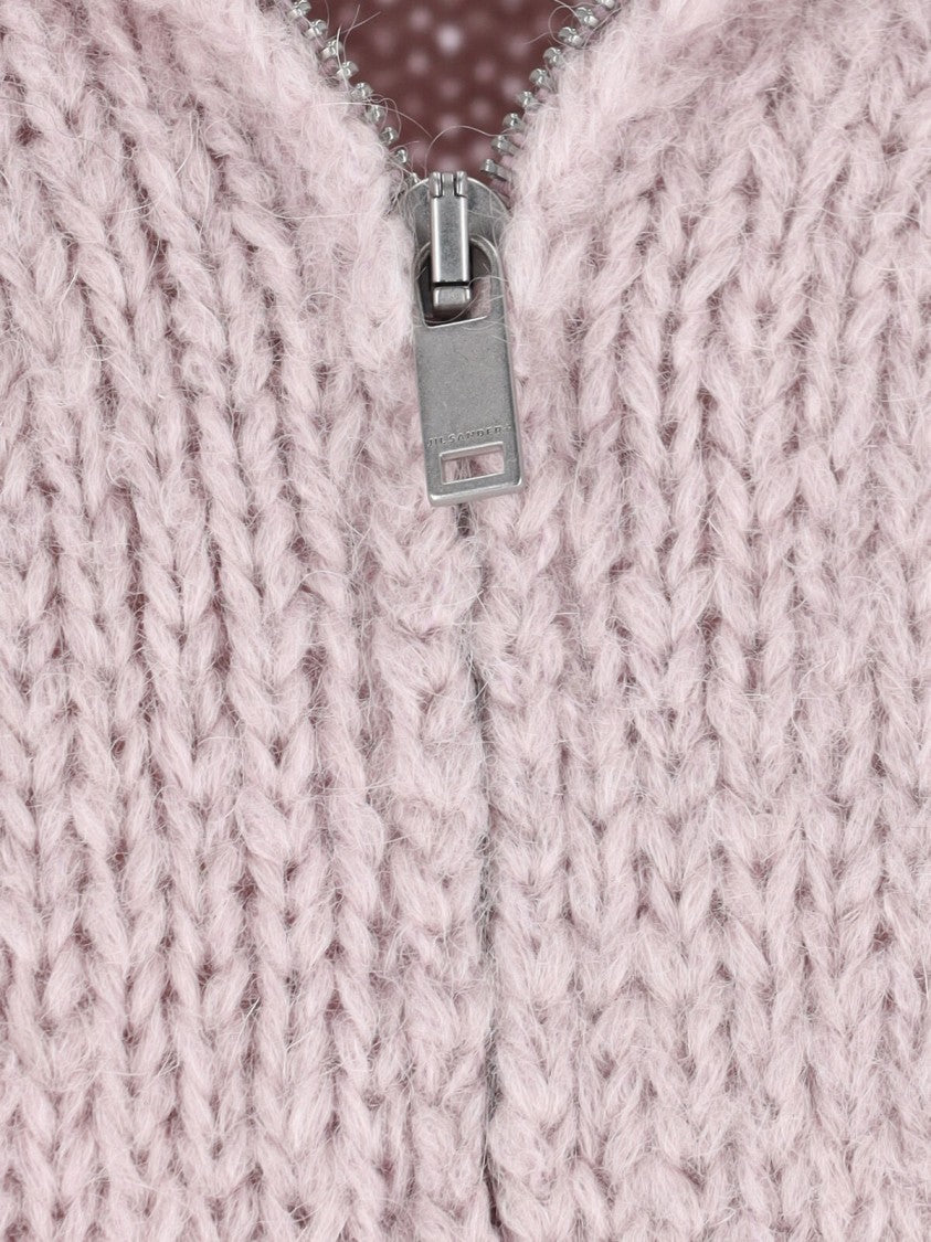 Zip Knit Sweater – Pink