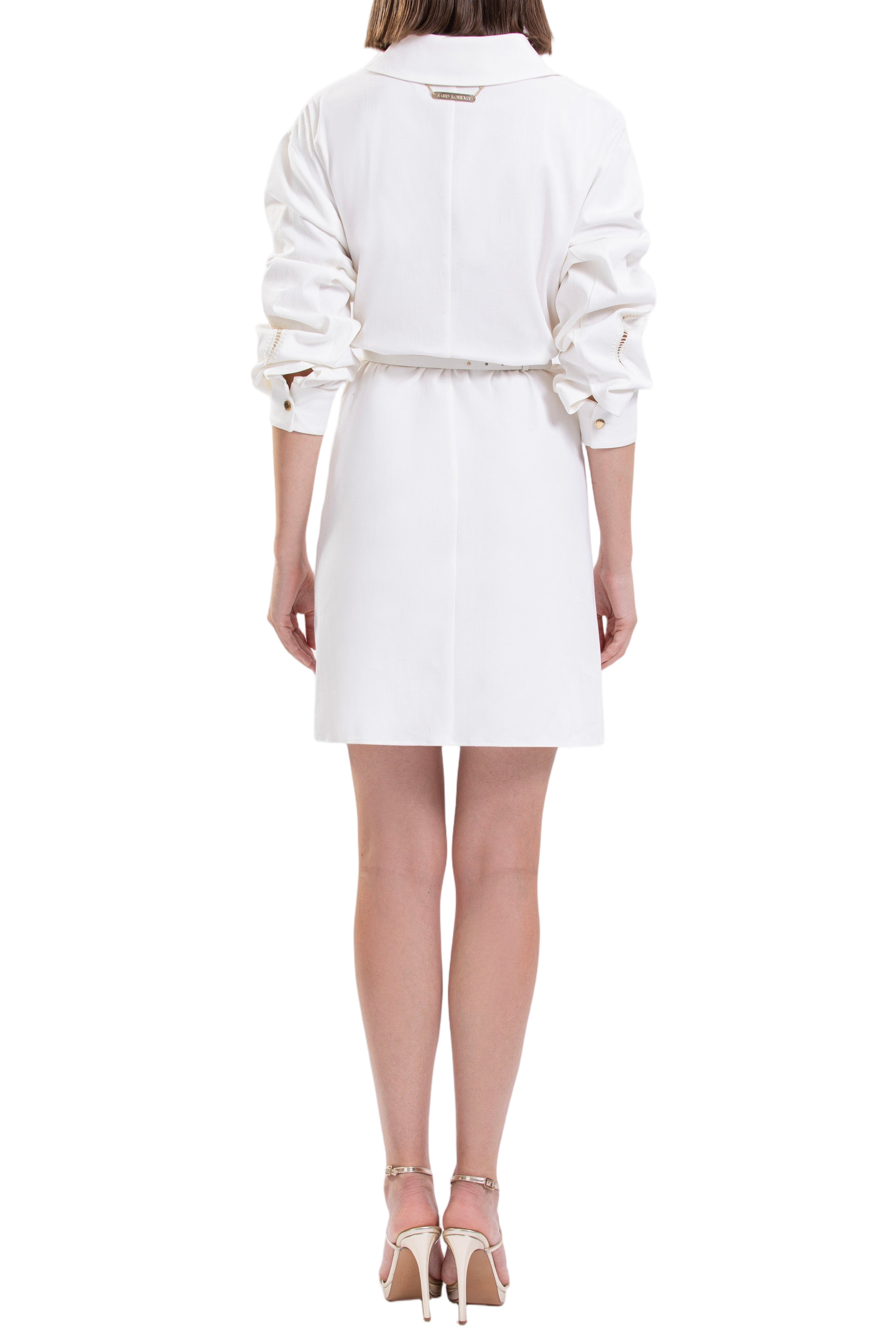 Perforated Denim Dress