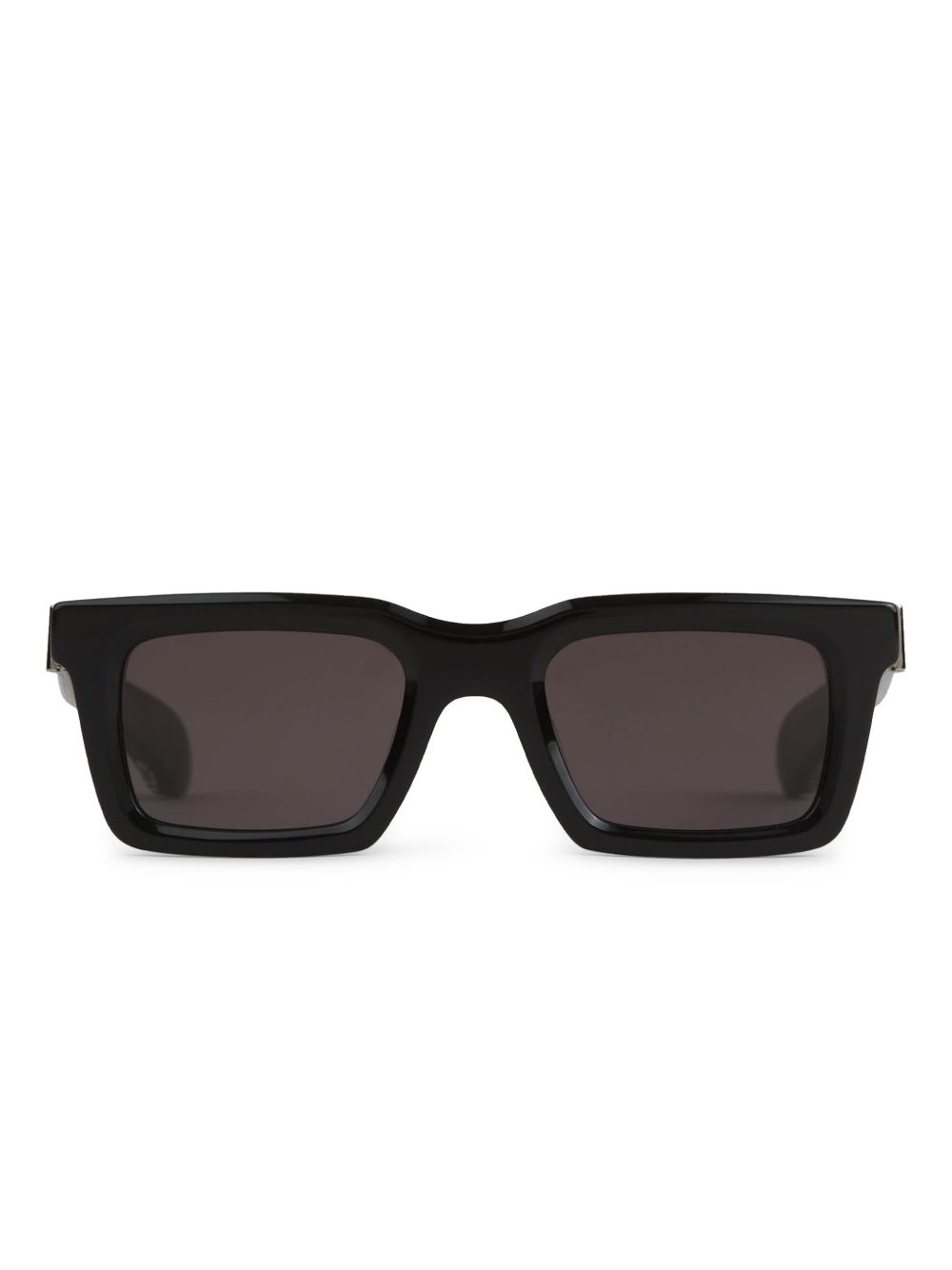 Rectangular Frame Sunglasses With Glossy Black Finish
