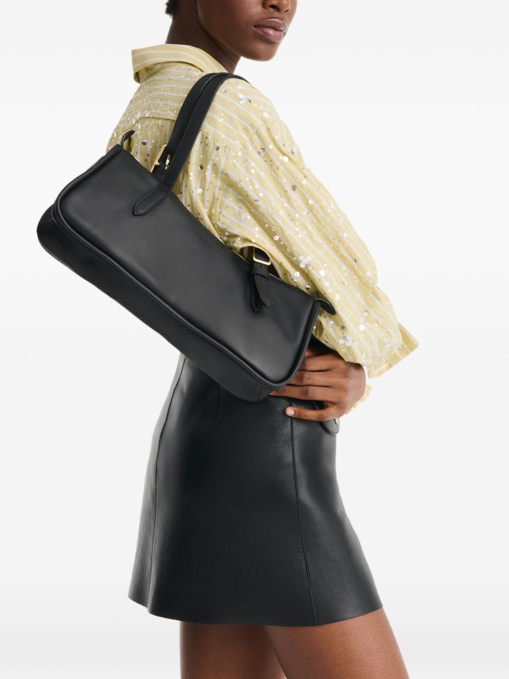 Compact Matte Finish Bag With Adjustable Strap