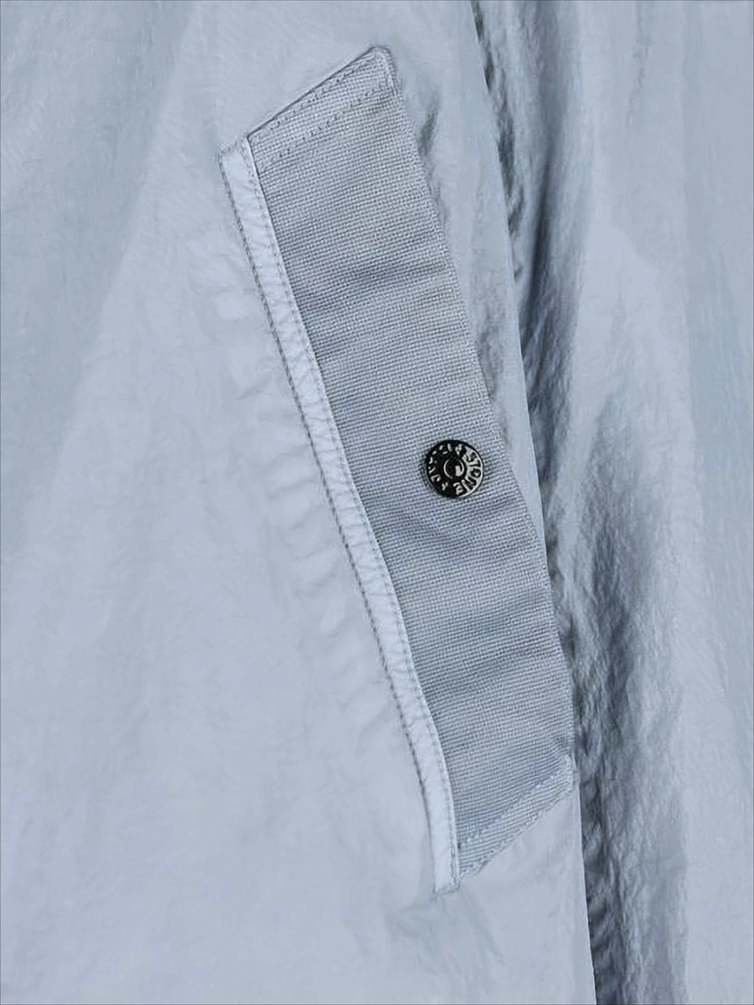 Crinkled Nylon Hooded Jacket with Adjustable Cuffs