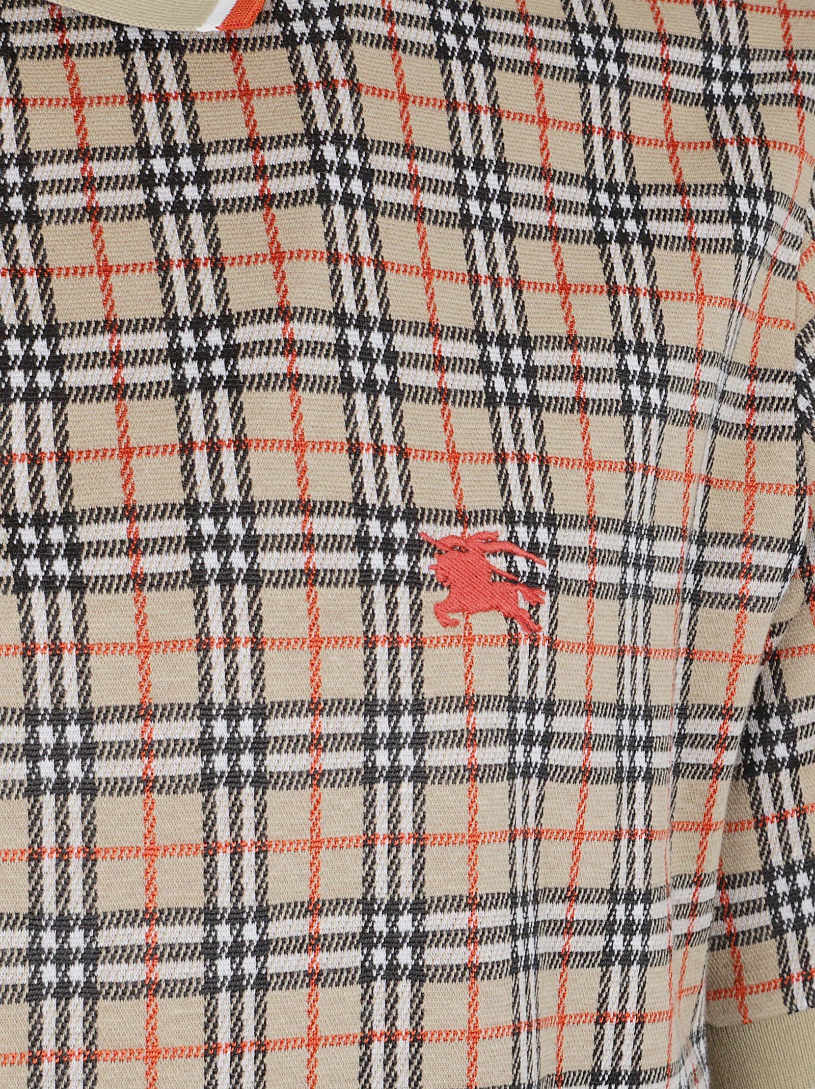 Checkered Pattern Polo Shirt