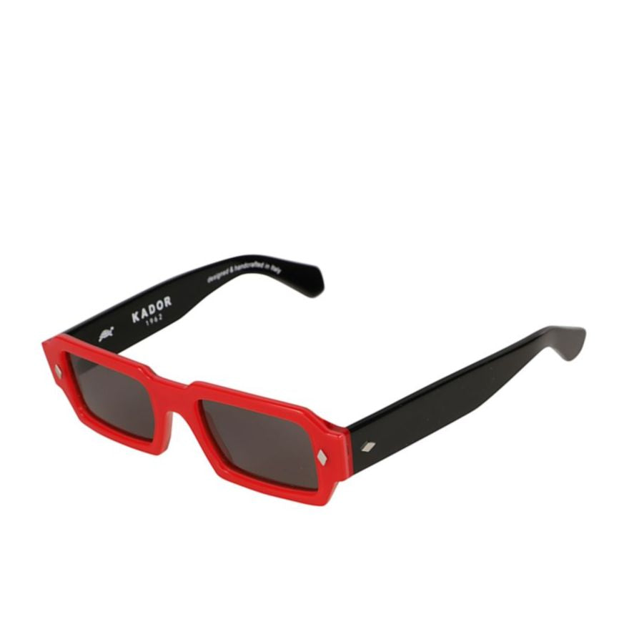 Rock Star Bold Rectangular Frame Sunglasses with Metallic Accents
