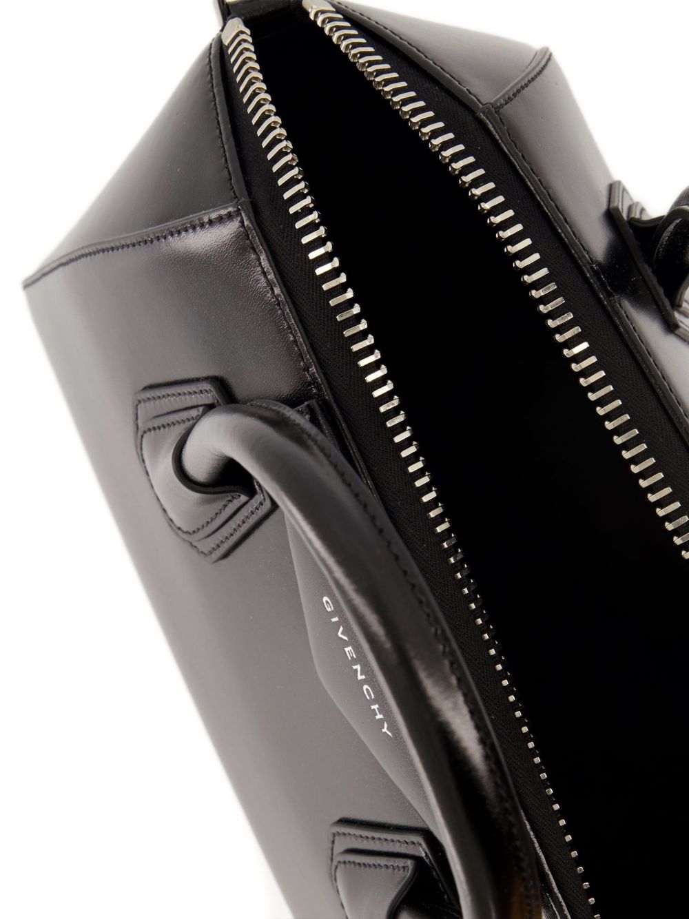 Structured Black Leather Bag
