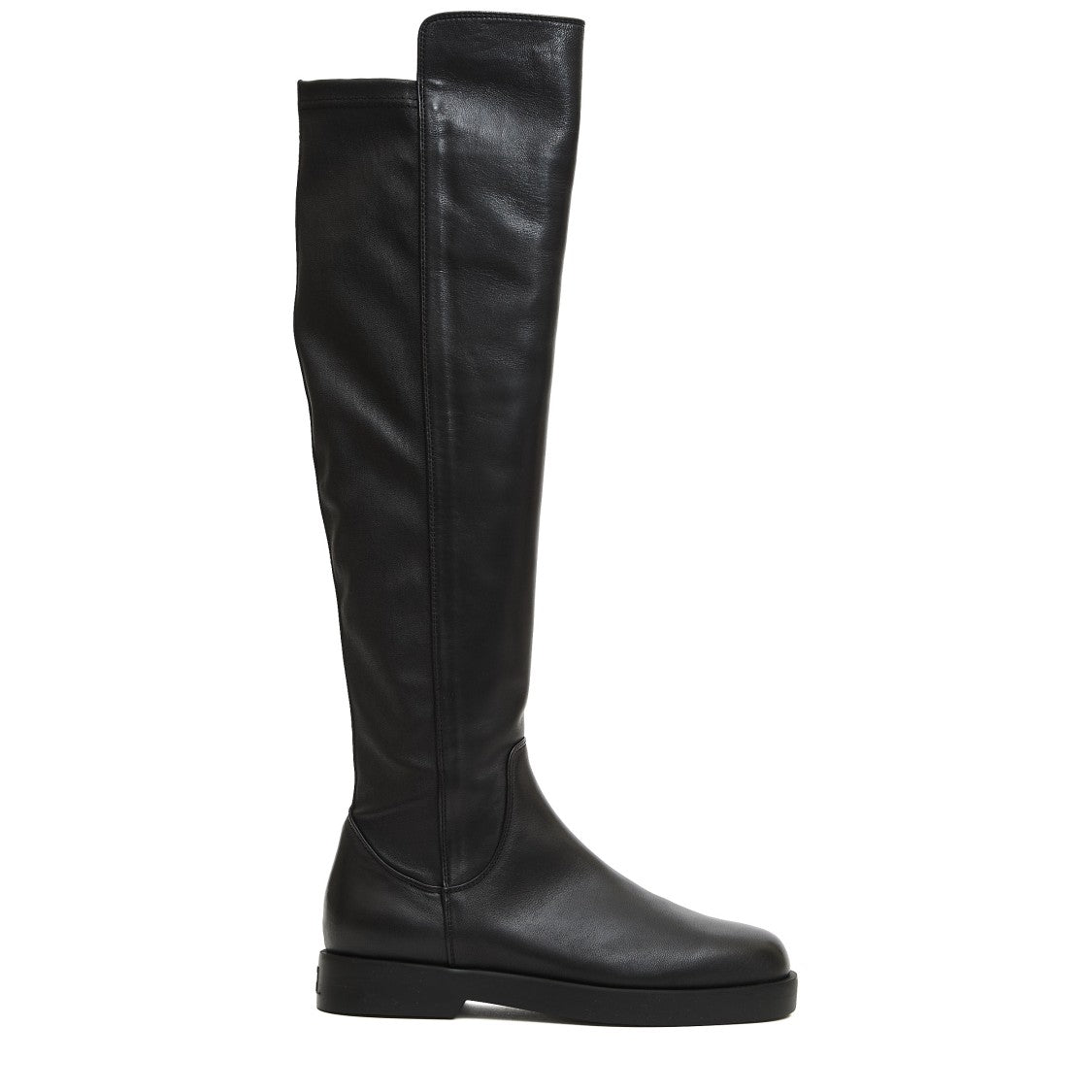 Knee-High Calf Leather Boots With Air Cushioning Sole