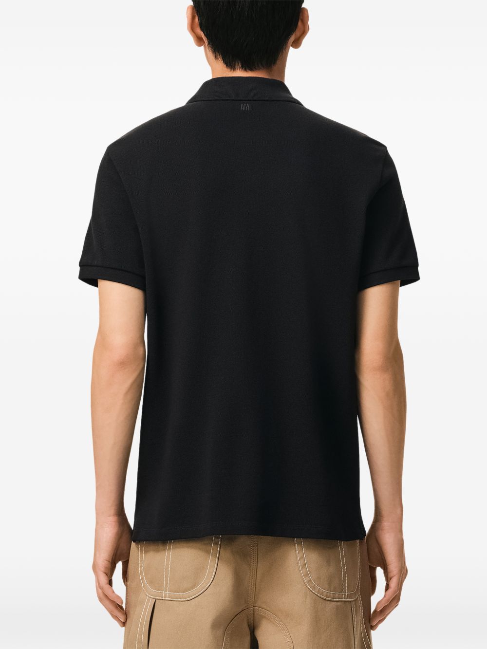 Black Heart Embroidered Short Sleeve Shirt