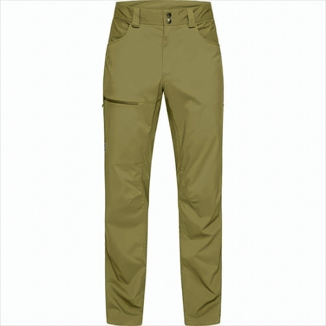 Straight-Leg Casual Pants with Mid-Rise Waist